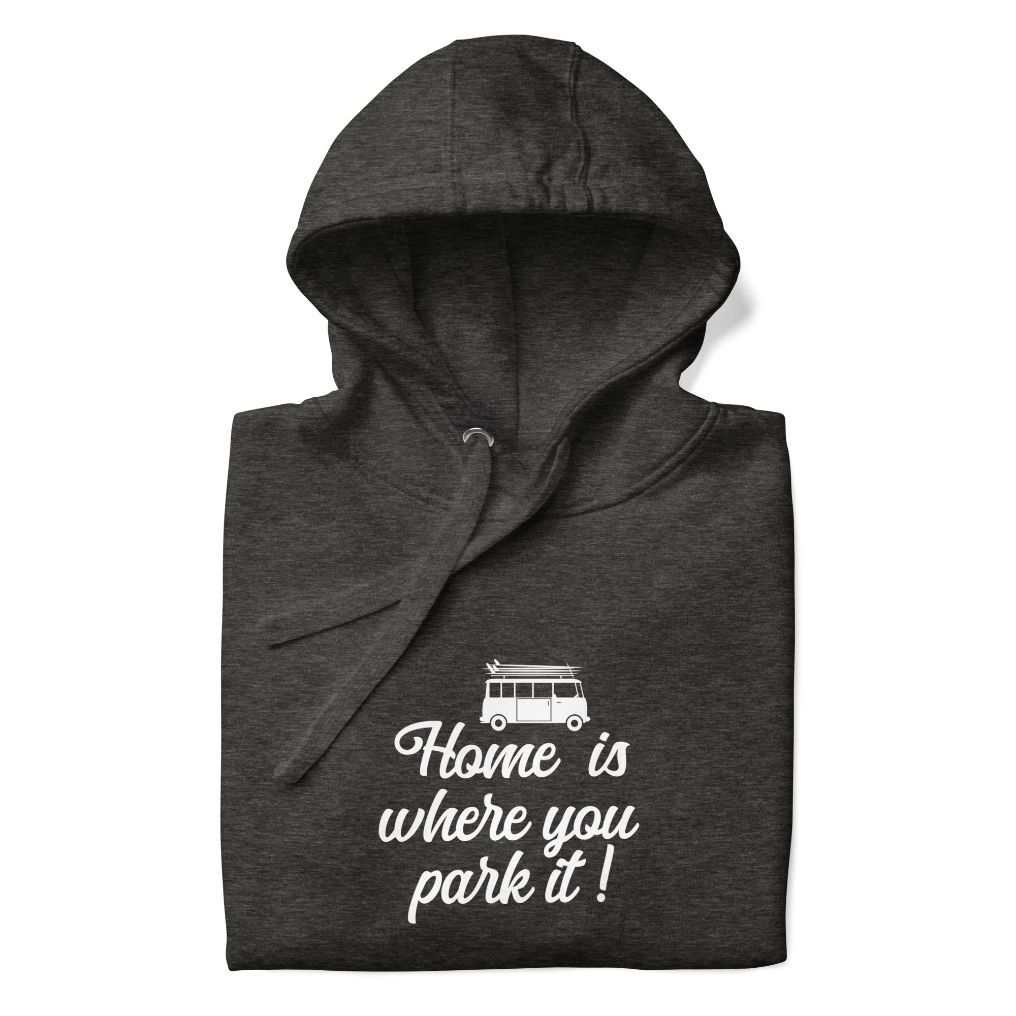 Unisex Cotton Hoodie White Surf Combi Home is where you park it