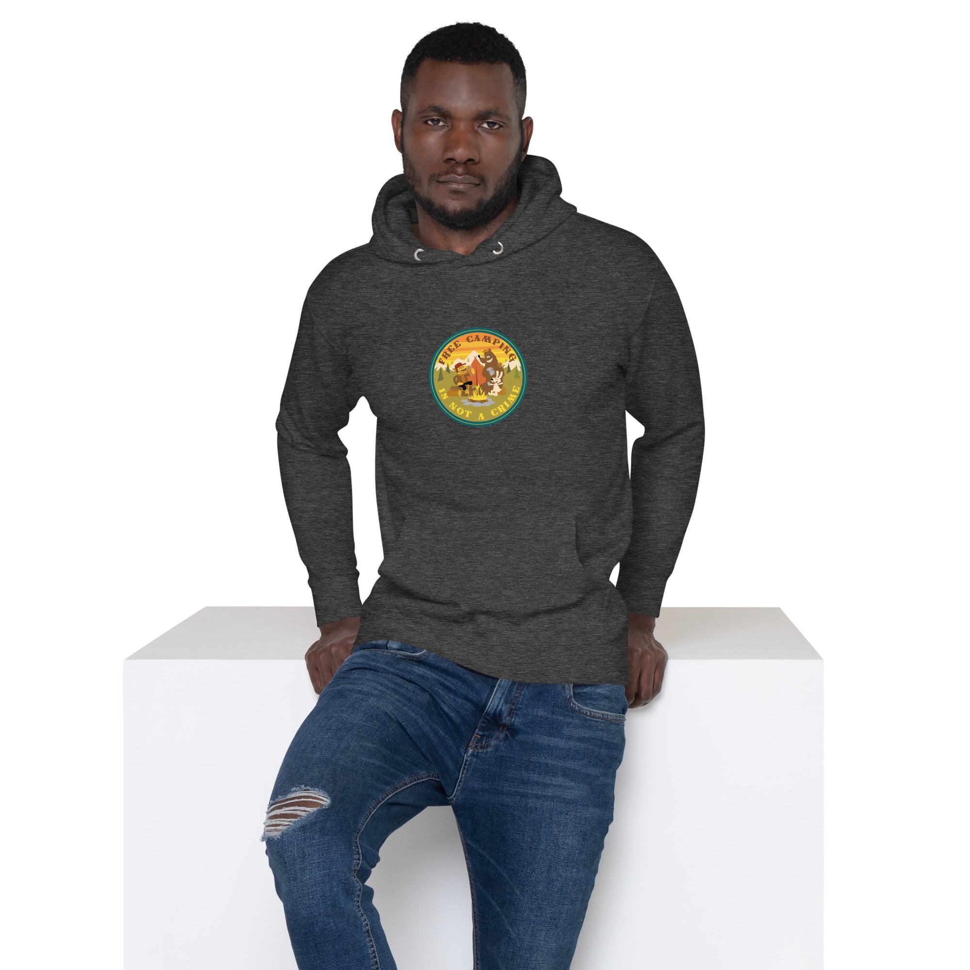 Unisex Cotton Hoodie Free camping is not a crime
