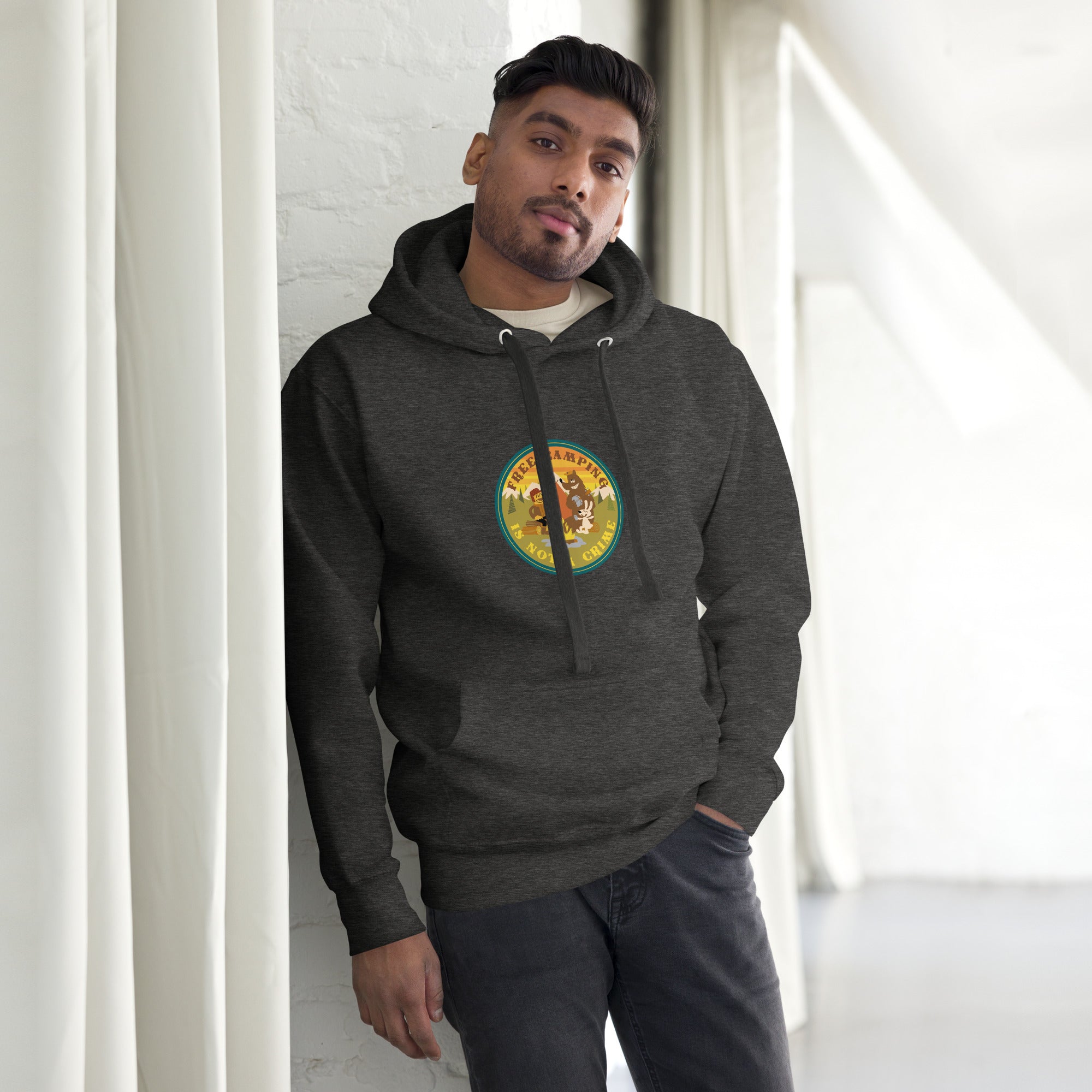 Unisex Cotton Hoodie Free camping is not a crime