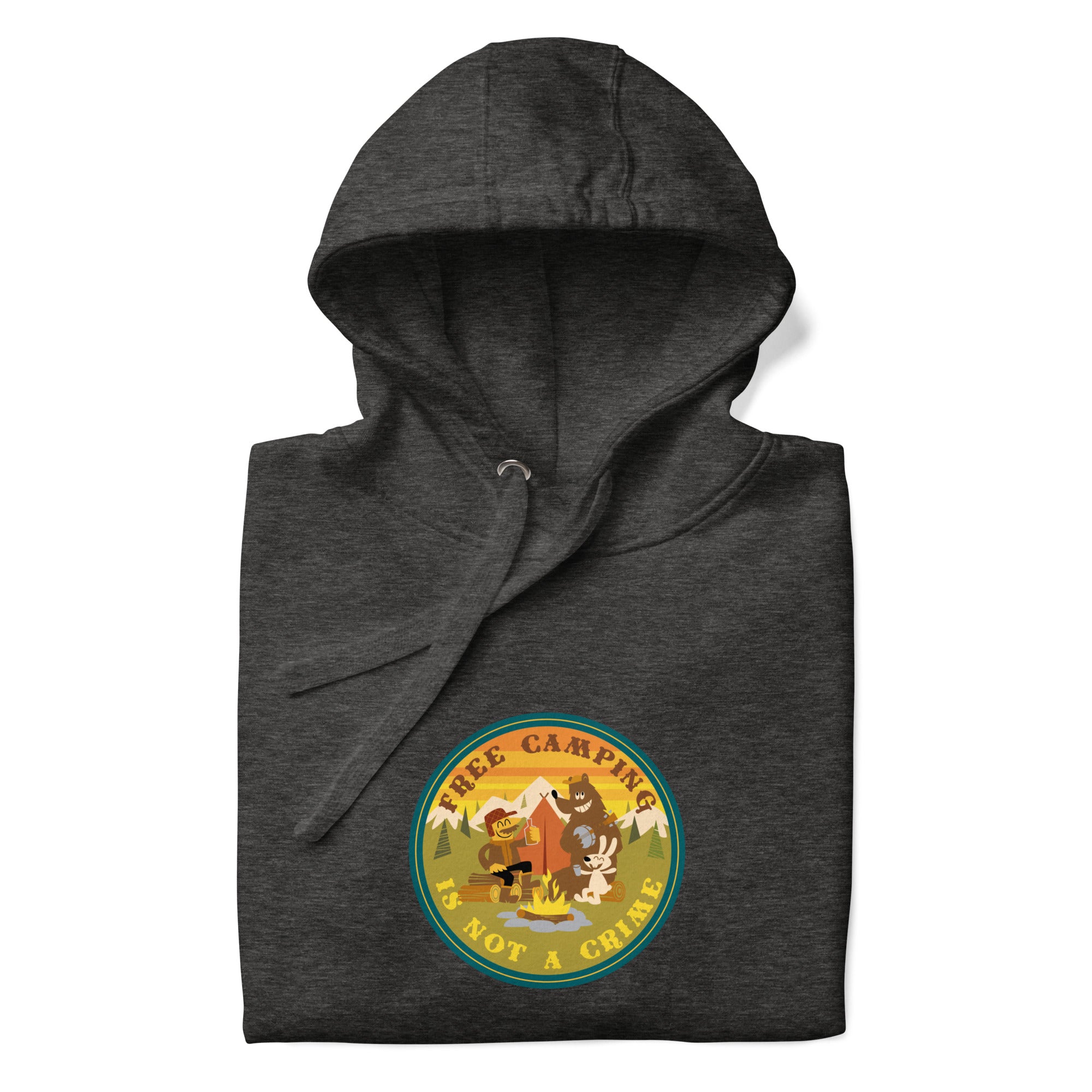 Unisex Cotton Hoodie Free camping is not a crime
