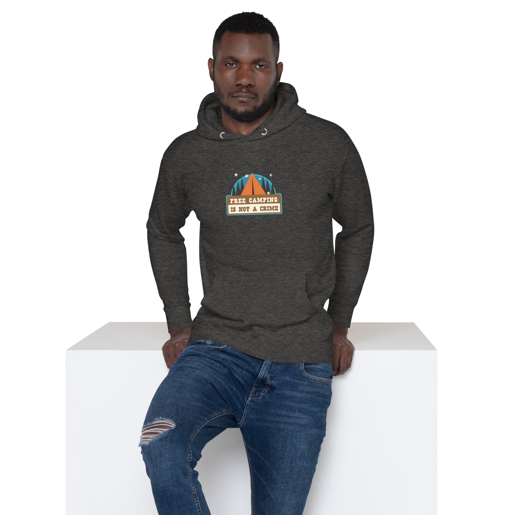 Unisex Cotton Hoodie Free camping is not a crime graphic