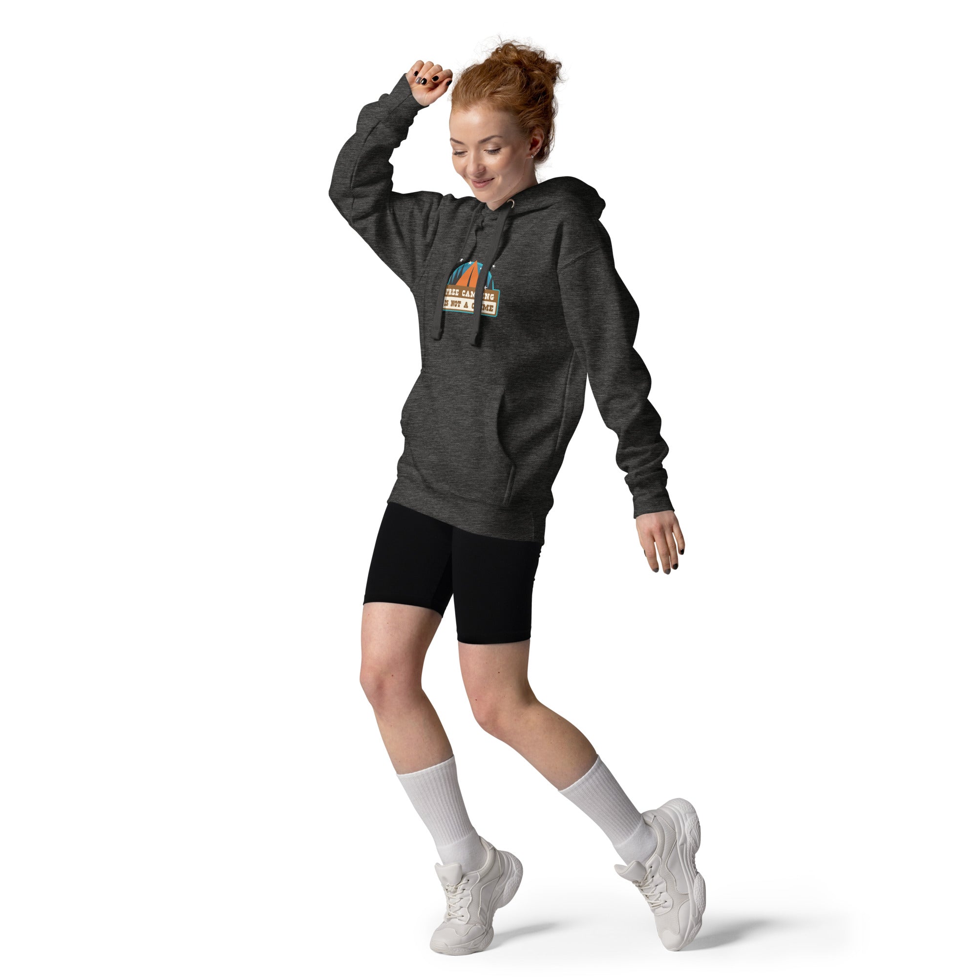 Unisex Cotton Hoodie Free camping is not a crime graphic