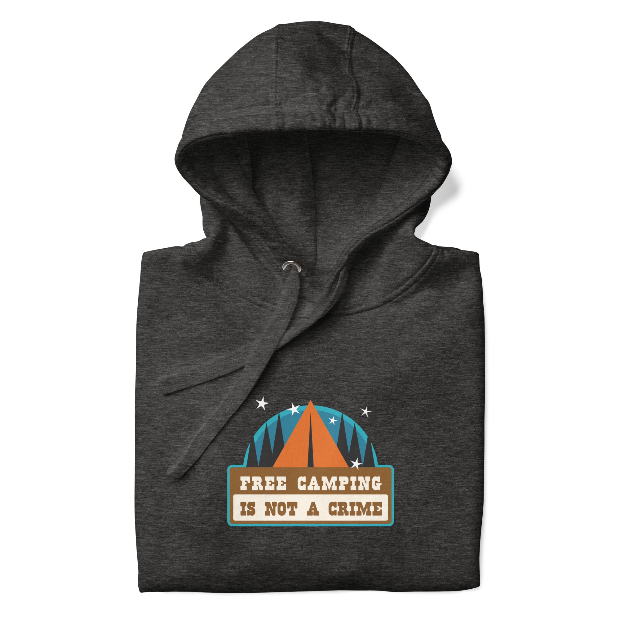 Unisex Cotton Hoodie Free camping is not a crime graphic