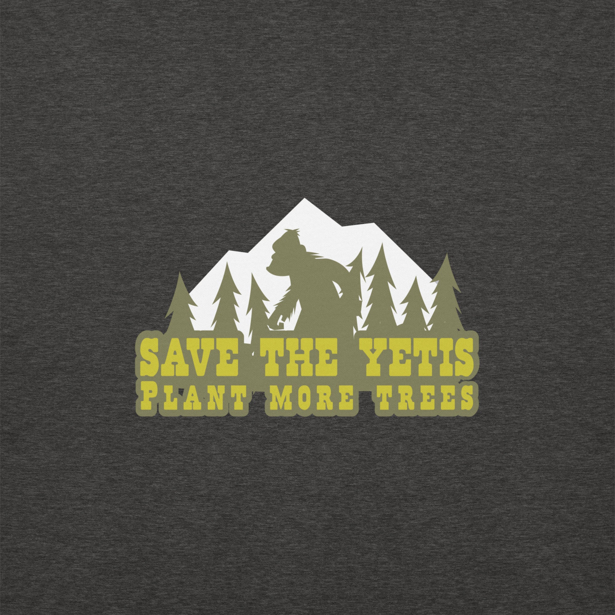 Sweat à capuche unisexe en coton Save the Yetis, Plant more Trees