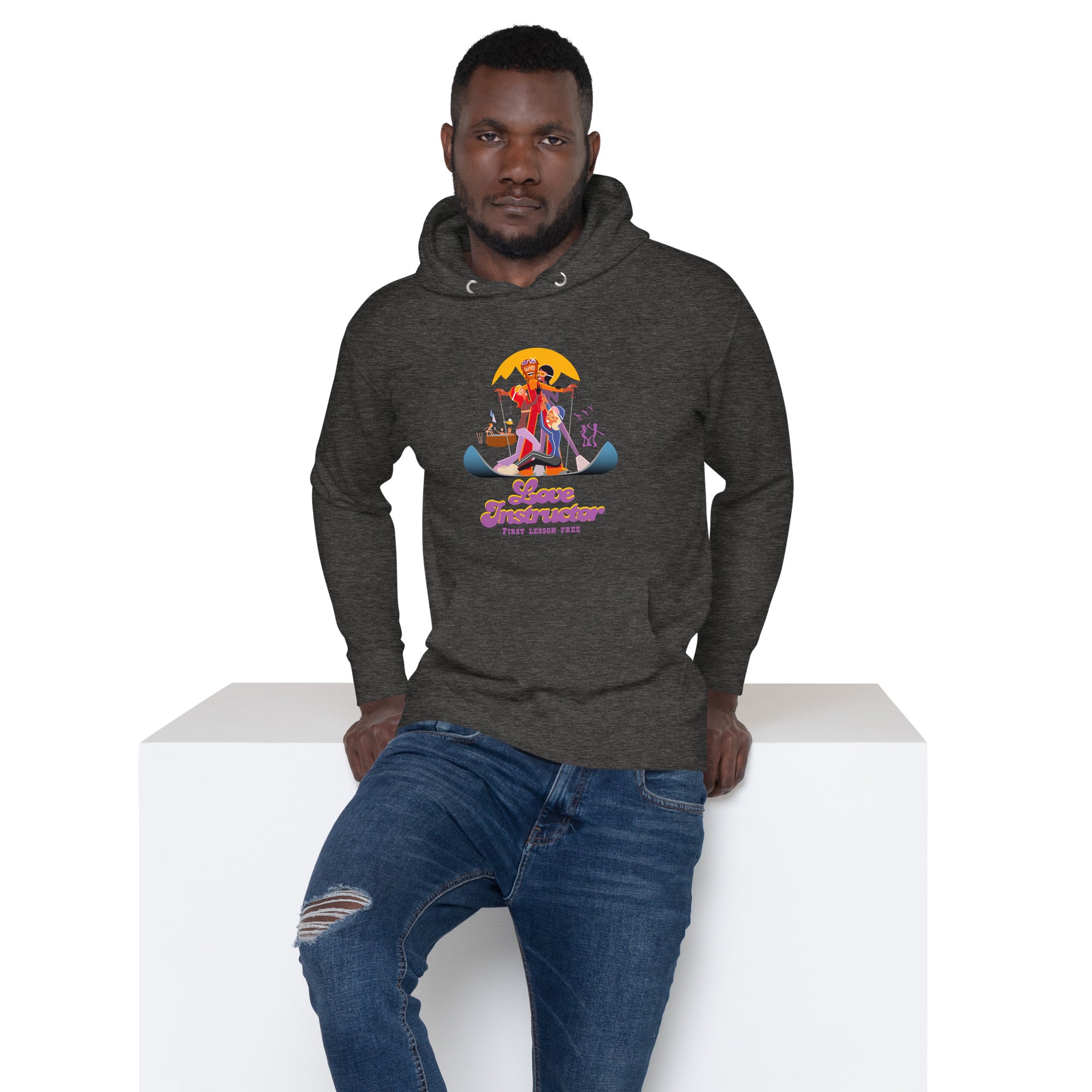 Sweat à capuche unisexe en coton Love Instructor First Lesson free