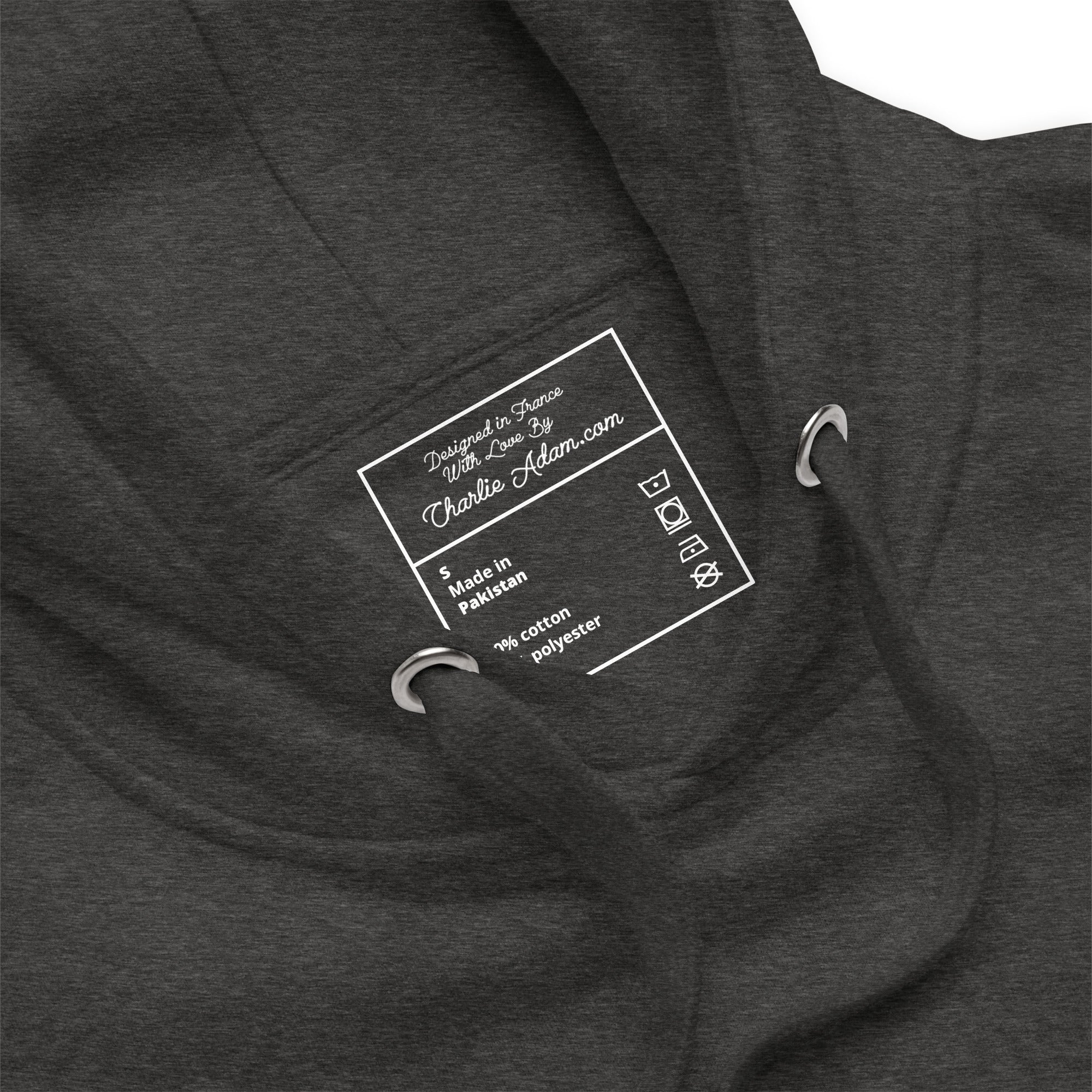 Unisex Cotton Hoodie Camperfan marroon/yellow embroidered pattern