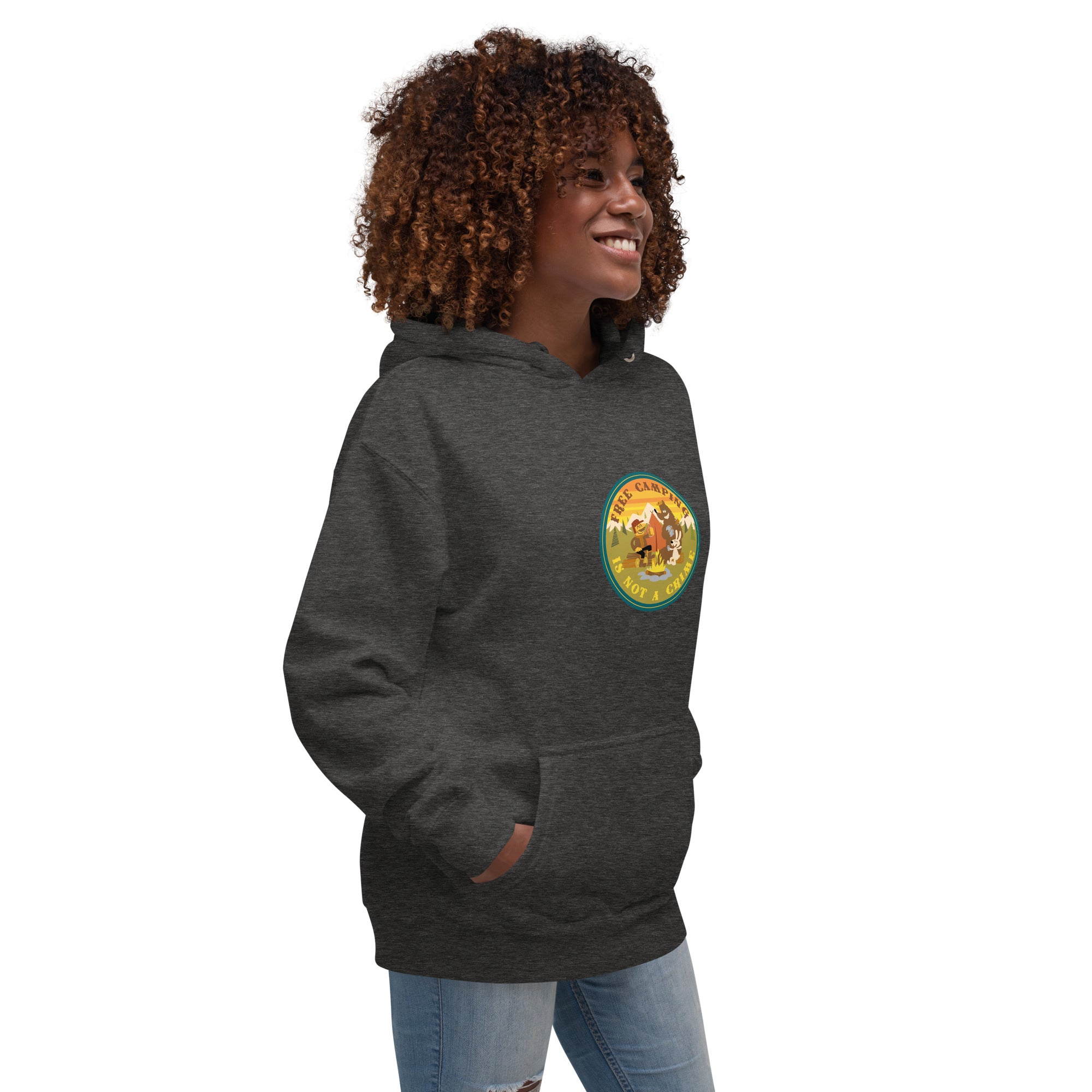 Unisex Cotton Hoodie Free camping is not a crime