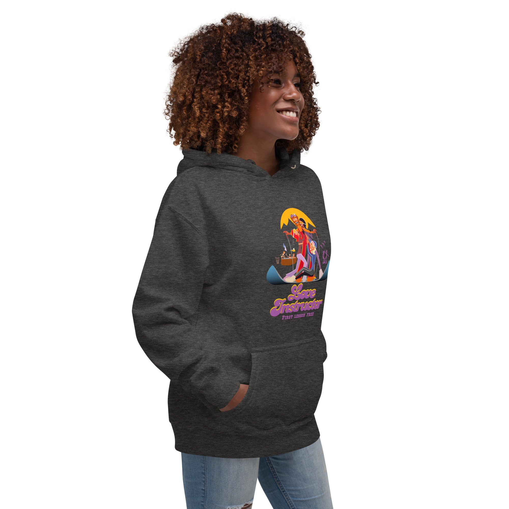 Sweat à capuche unisexe en coton Love Instructor First Lesson free