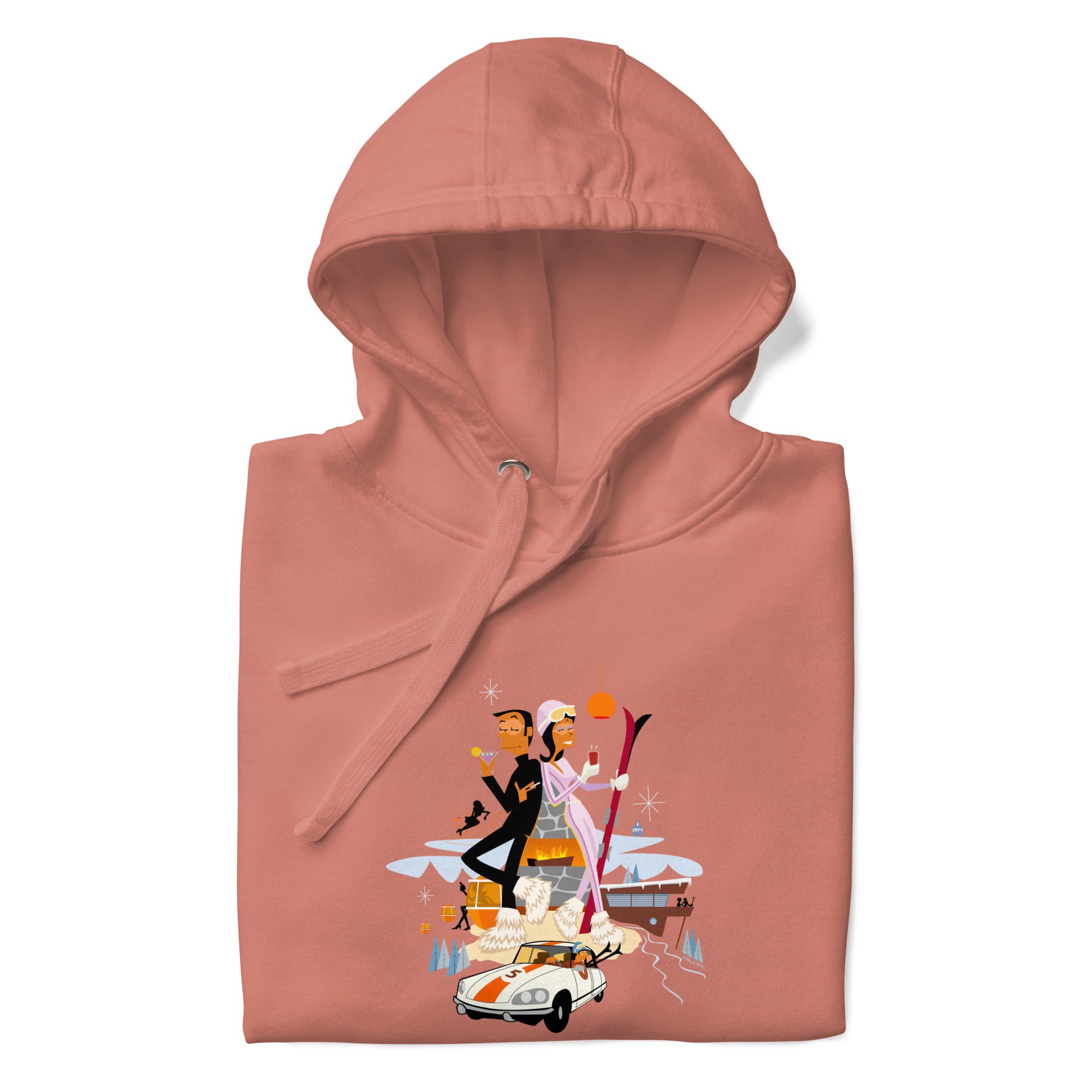 Sweat à capuche unisexe en coton License To Chill Mission Après-Ski (face & dos)