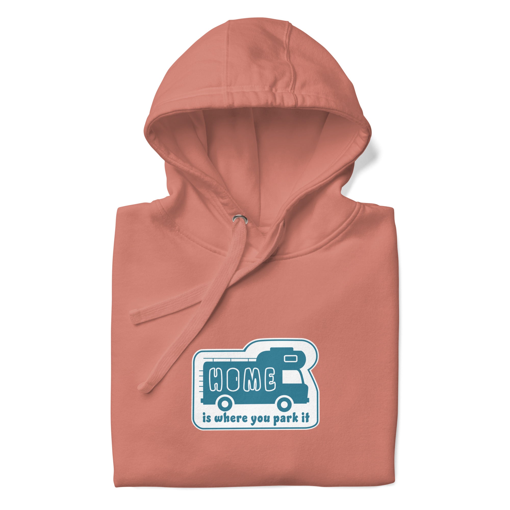 Unisex Cotton Hoodie Blue Camper Van Home is where you park it