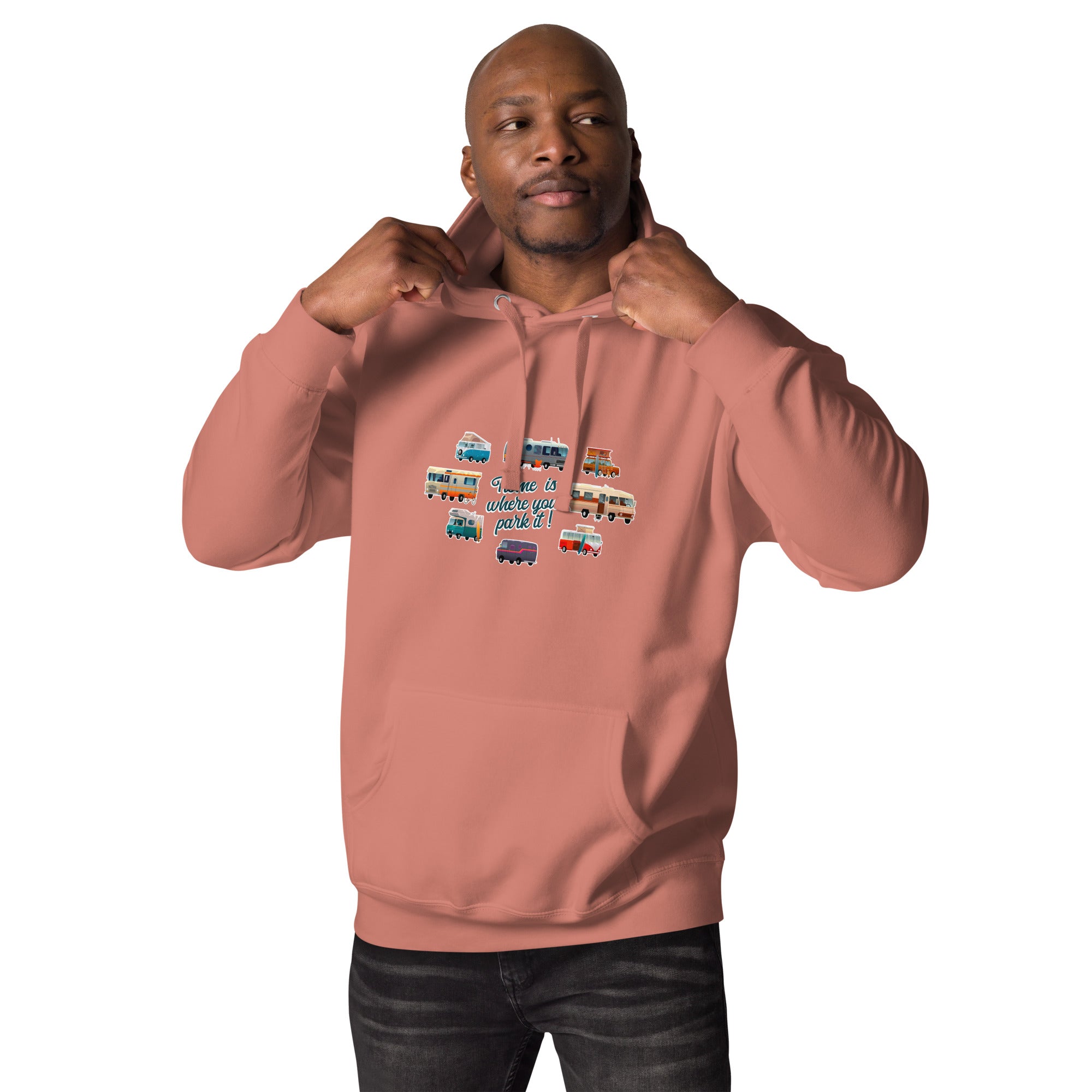 Unisex Cotton Hoodie Square Vintage Campers
