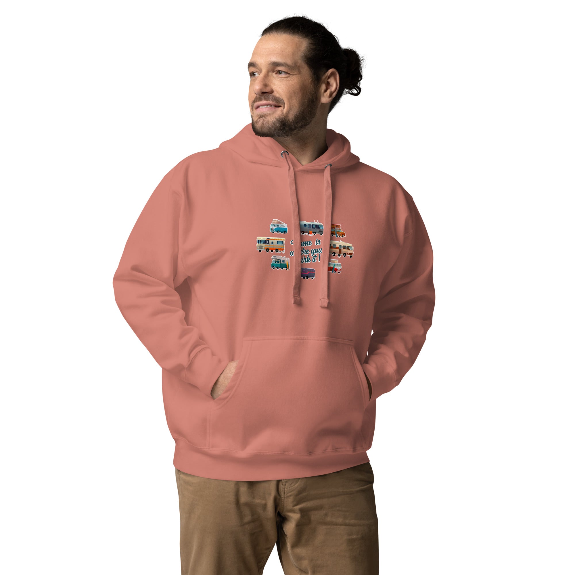Unisex Cotton Hoodie Square Vintage Campers