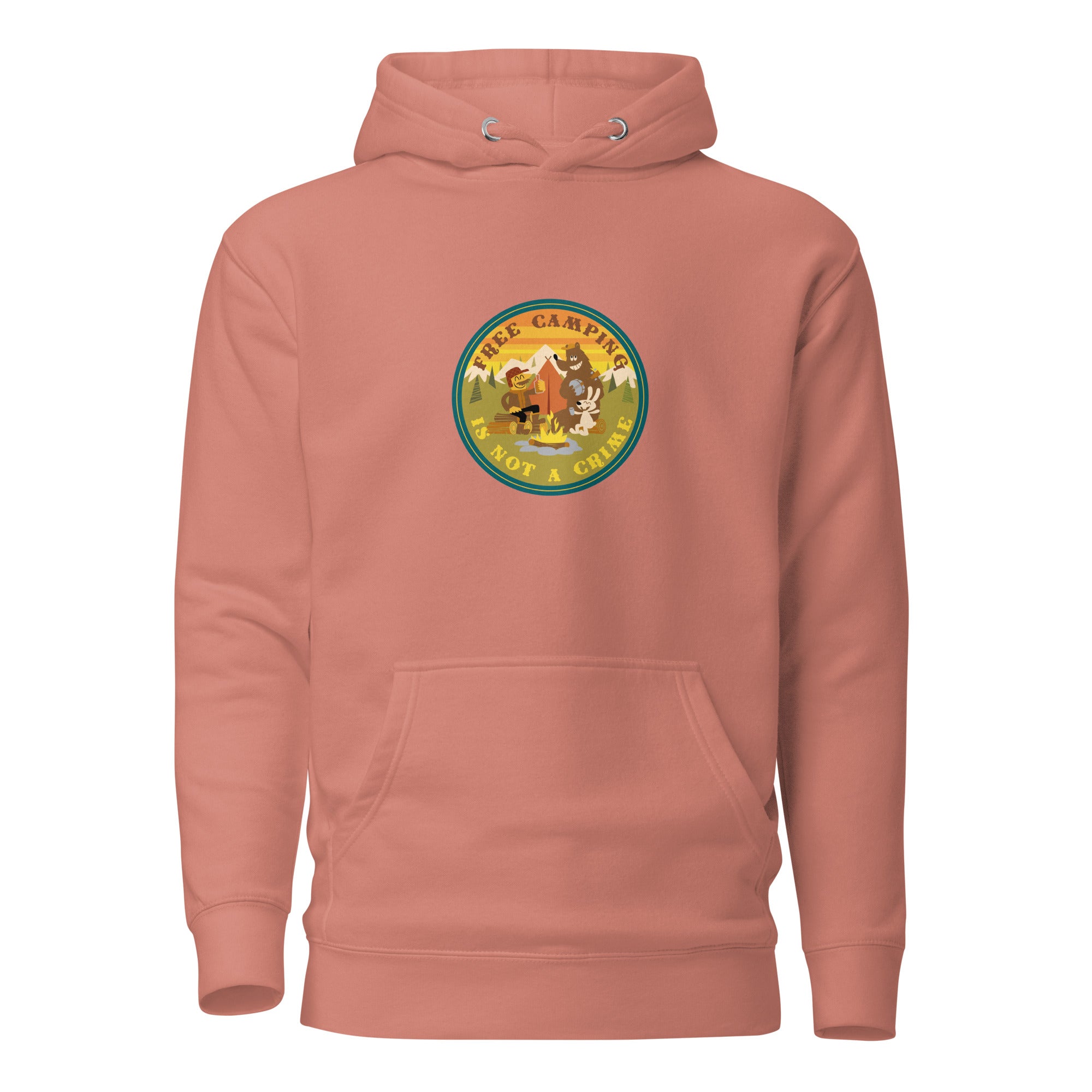 Unisex Cotton Hoodie Free camping is not a crime