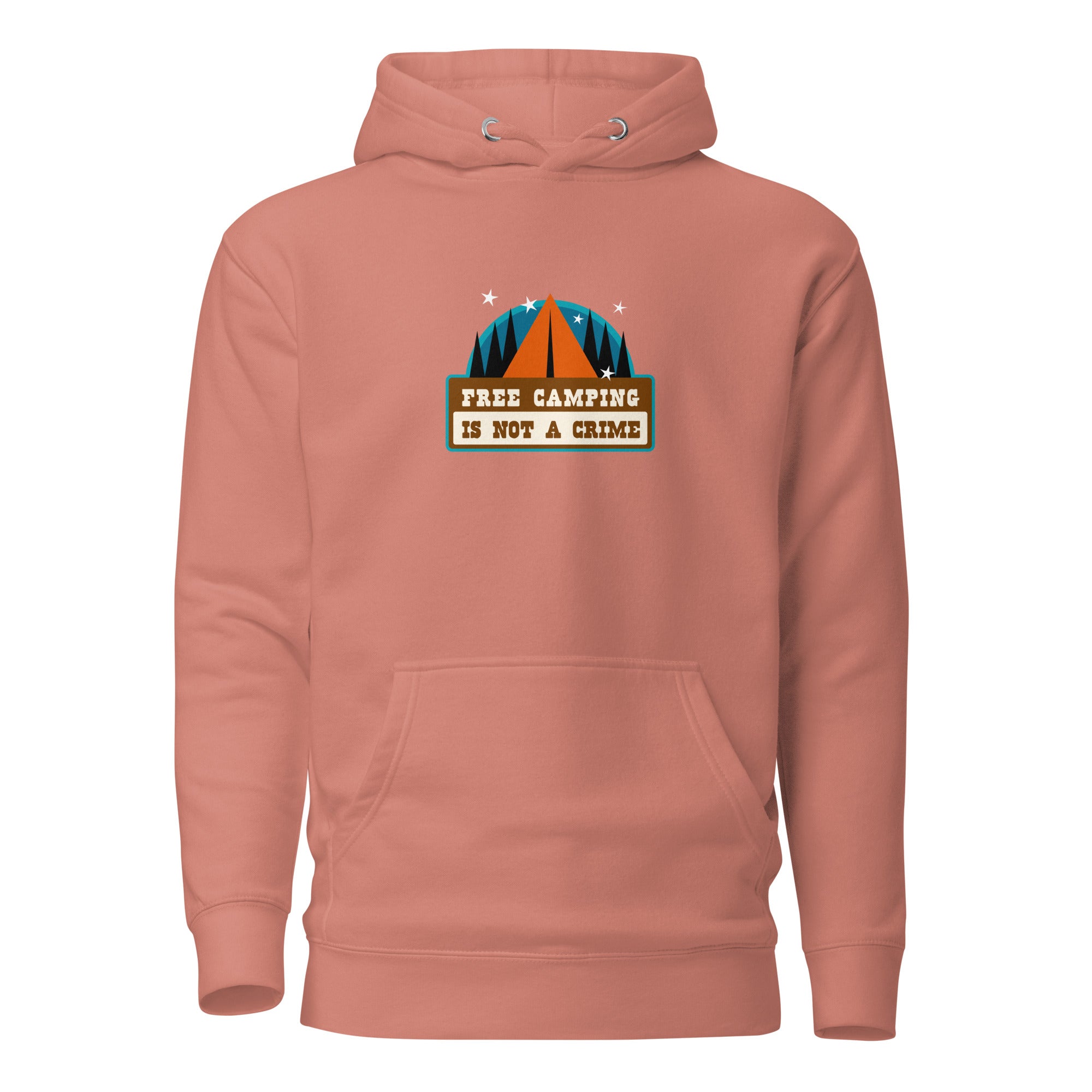 Unisex Cotton Hoodie Free camping is not a crime graphic