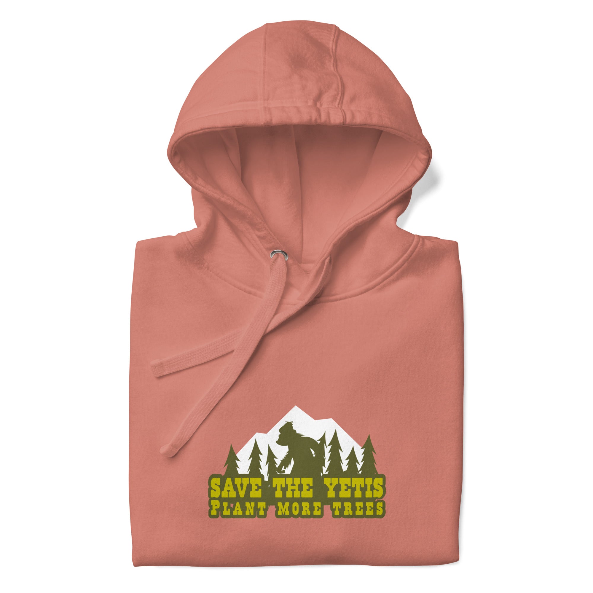 Sweat à capuche unisexe en coton Save the Yetis, Plant more Trees