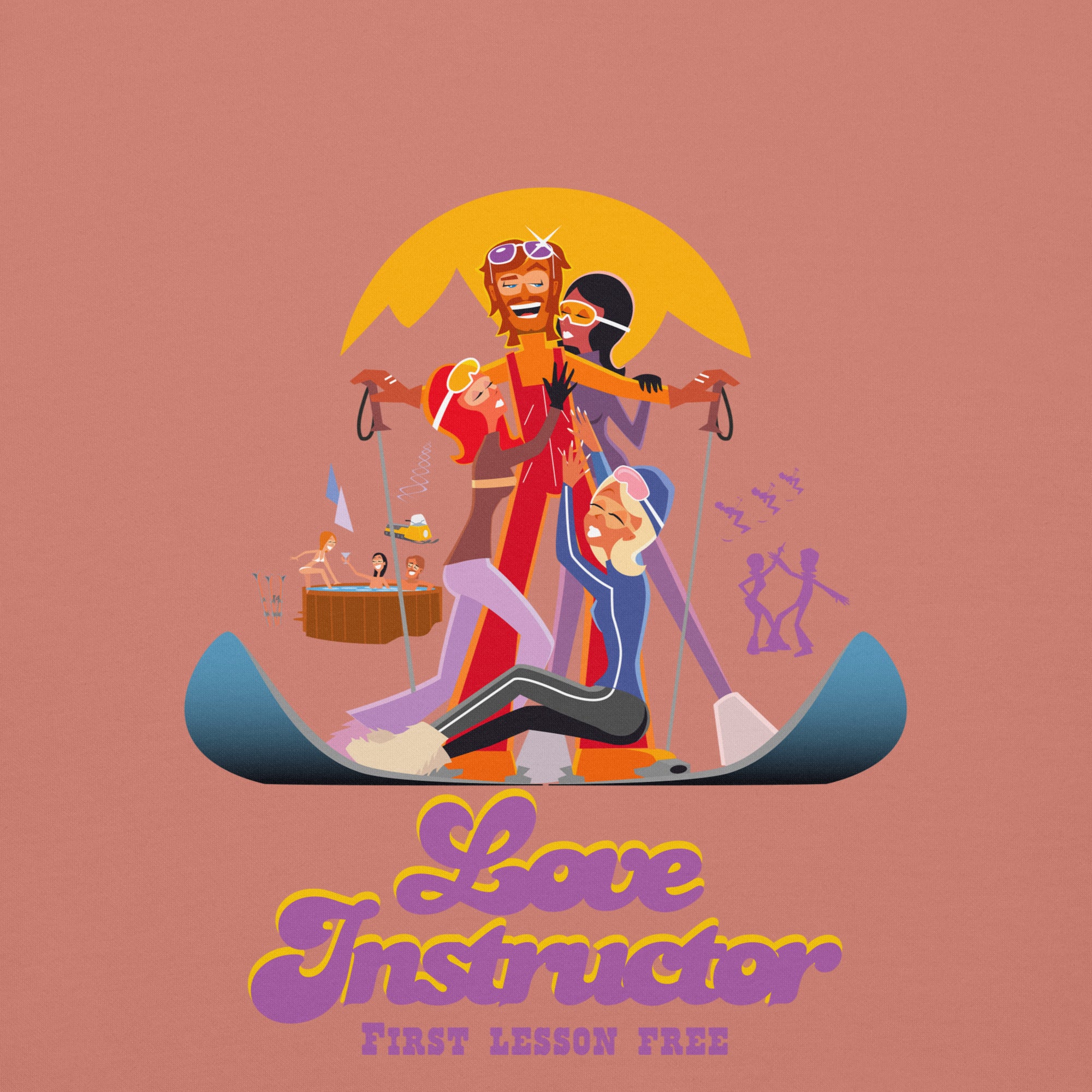 Sweat à capuche unisexe en coton Love Instructor First Lesson free