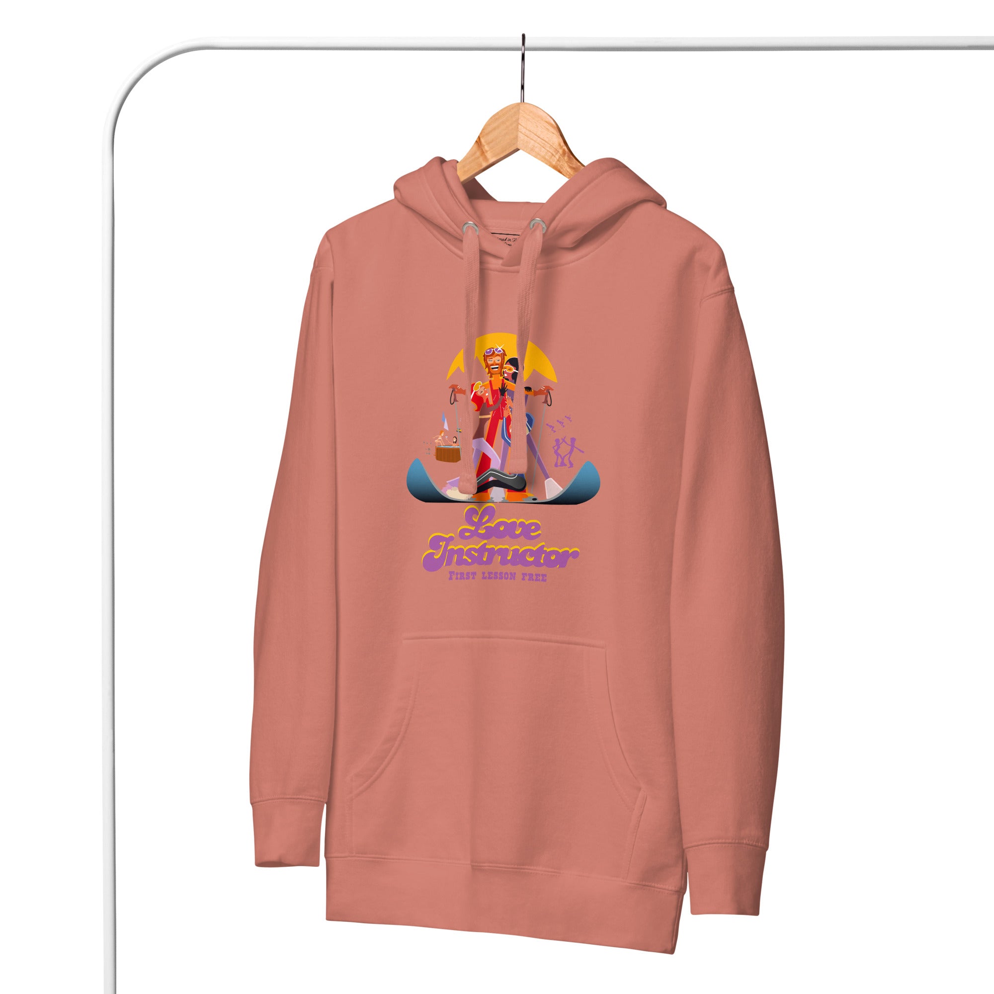 Sweat à capuche unisexe en coton Love Instructor First Lesson free