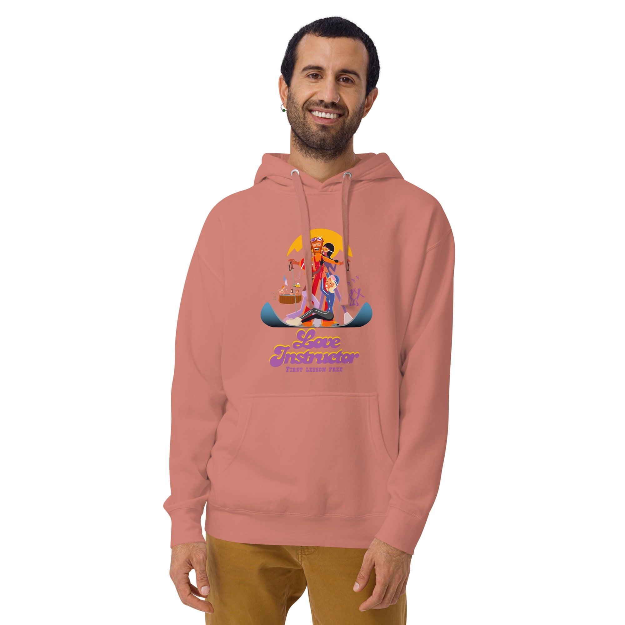 Sweat à capuche unisexe en coton Love Instructor First Lesson free