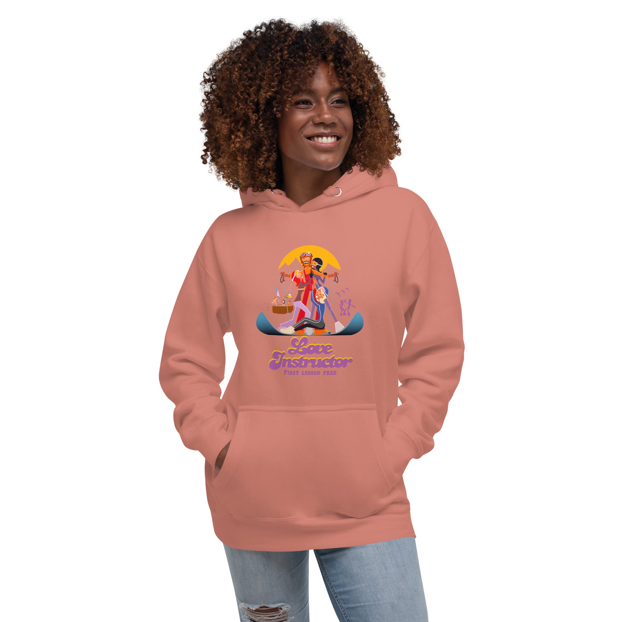 Sweat à capuche unisexe en coton Love Instructor First Lesson free