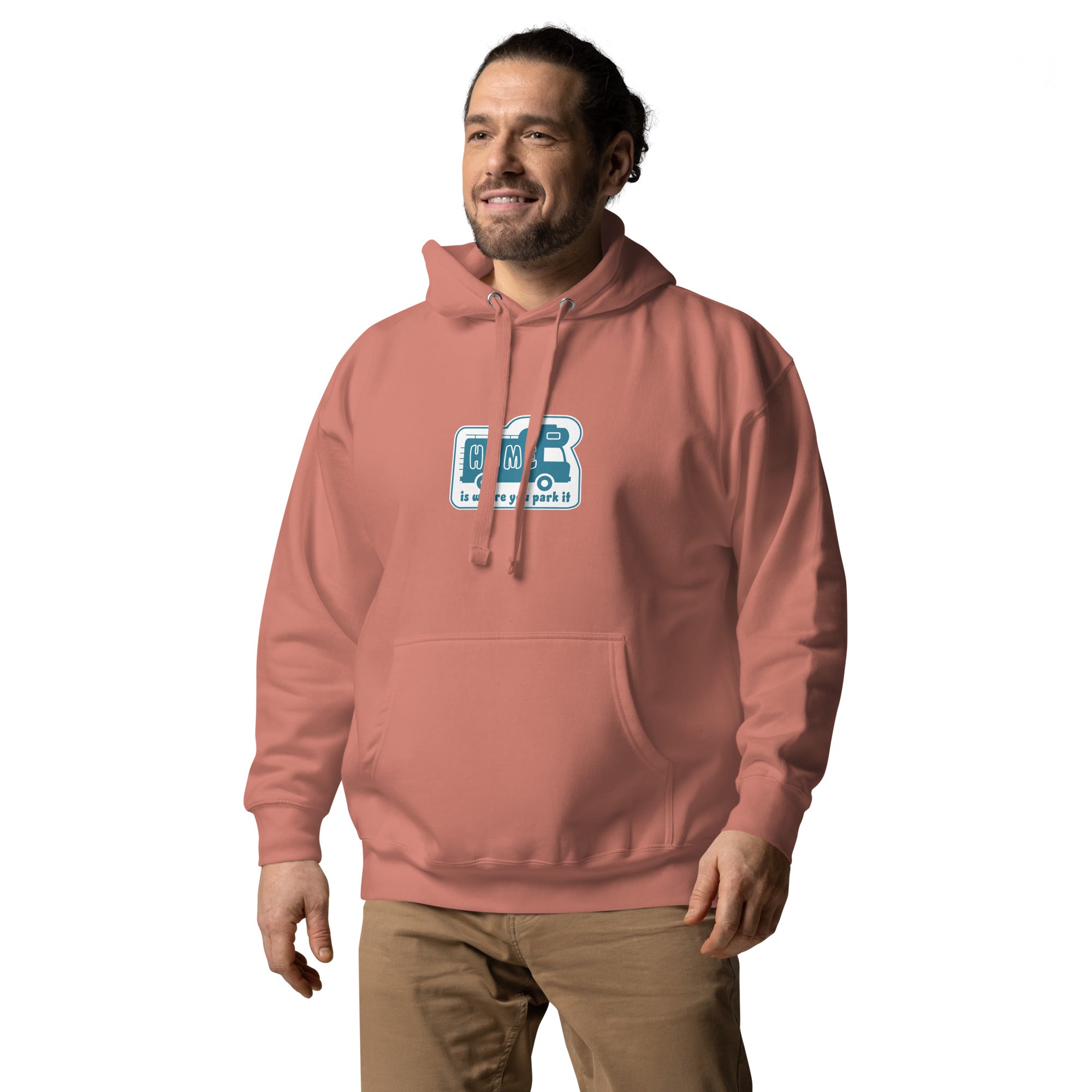 Unisex Cotton Hoodie Blue Camper Van Home is where you park it
