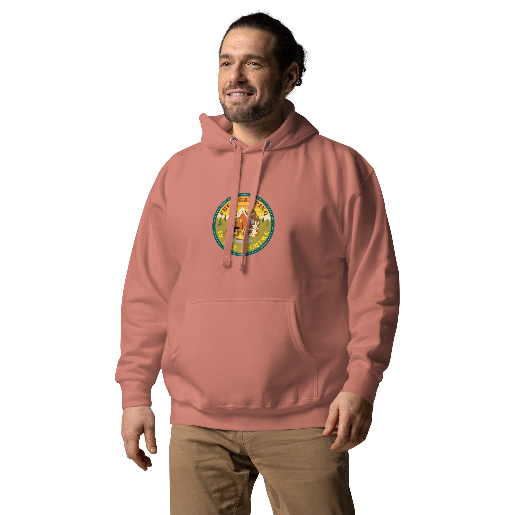 Unisex Cotton Hoodie Free camping is not a crime