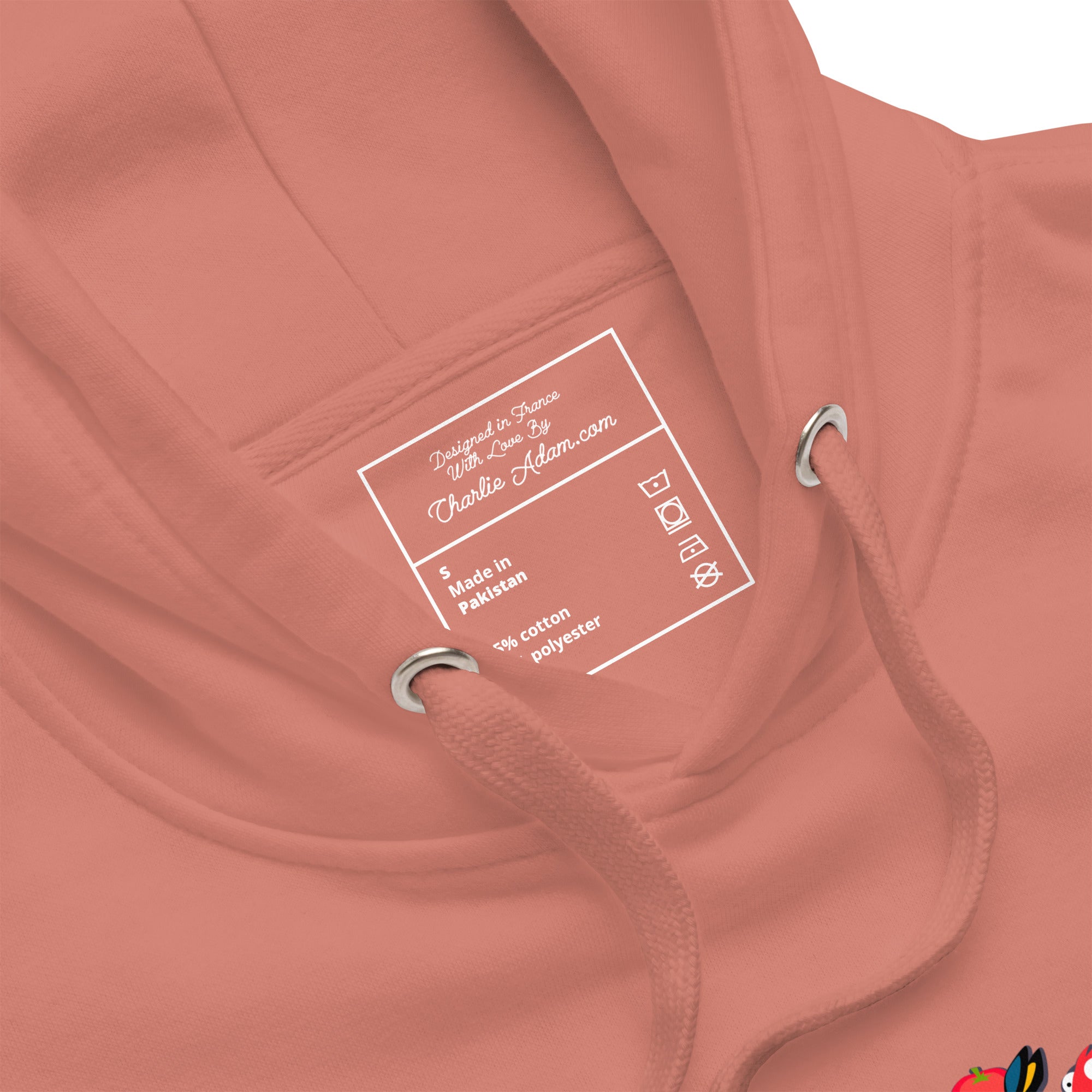 Sweat à capuche unisexe en coton Make Bouillabaisse Not War (face & dos)