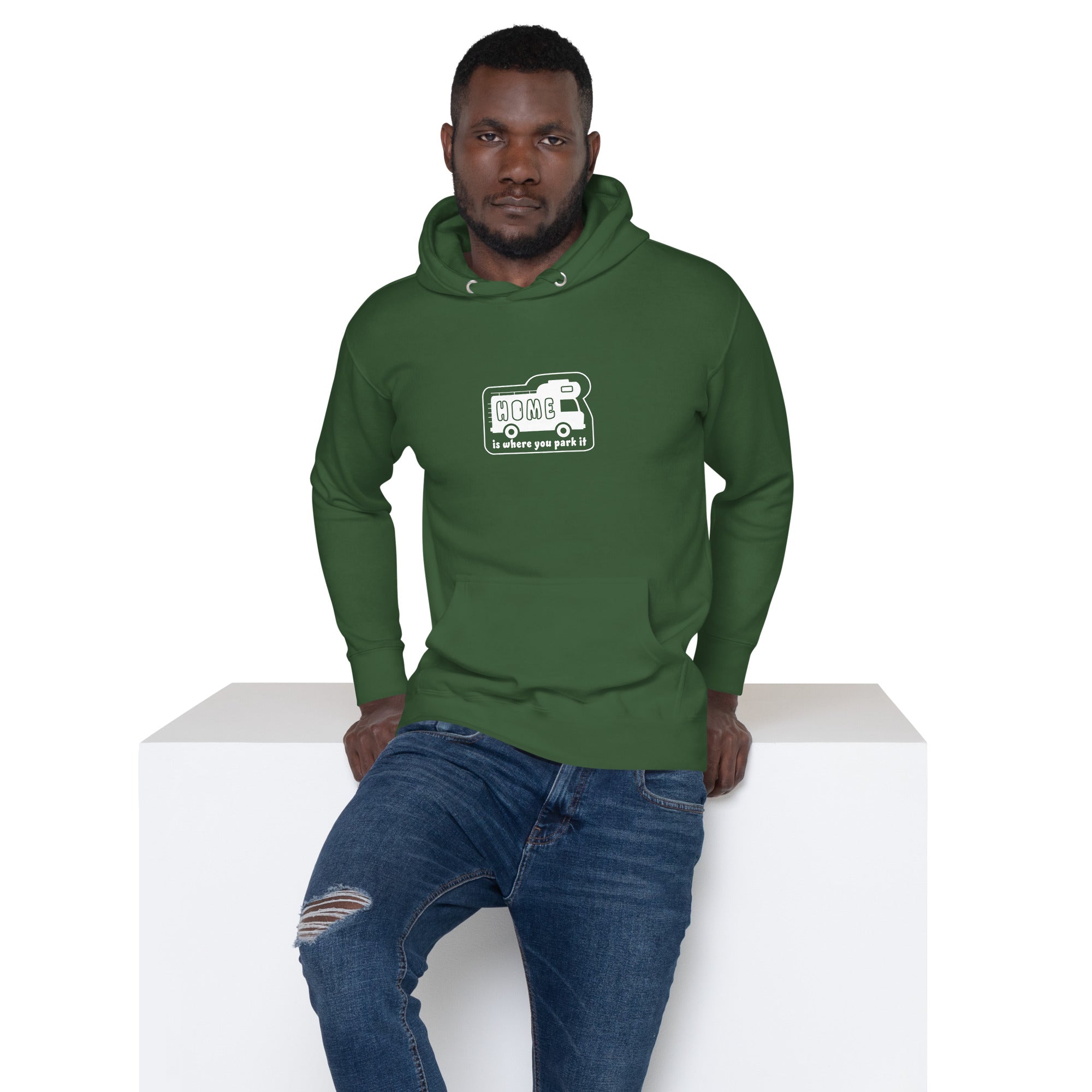 Unisex Cotton Hoodie White Camper Van Home is where you park it