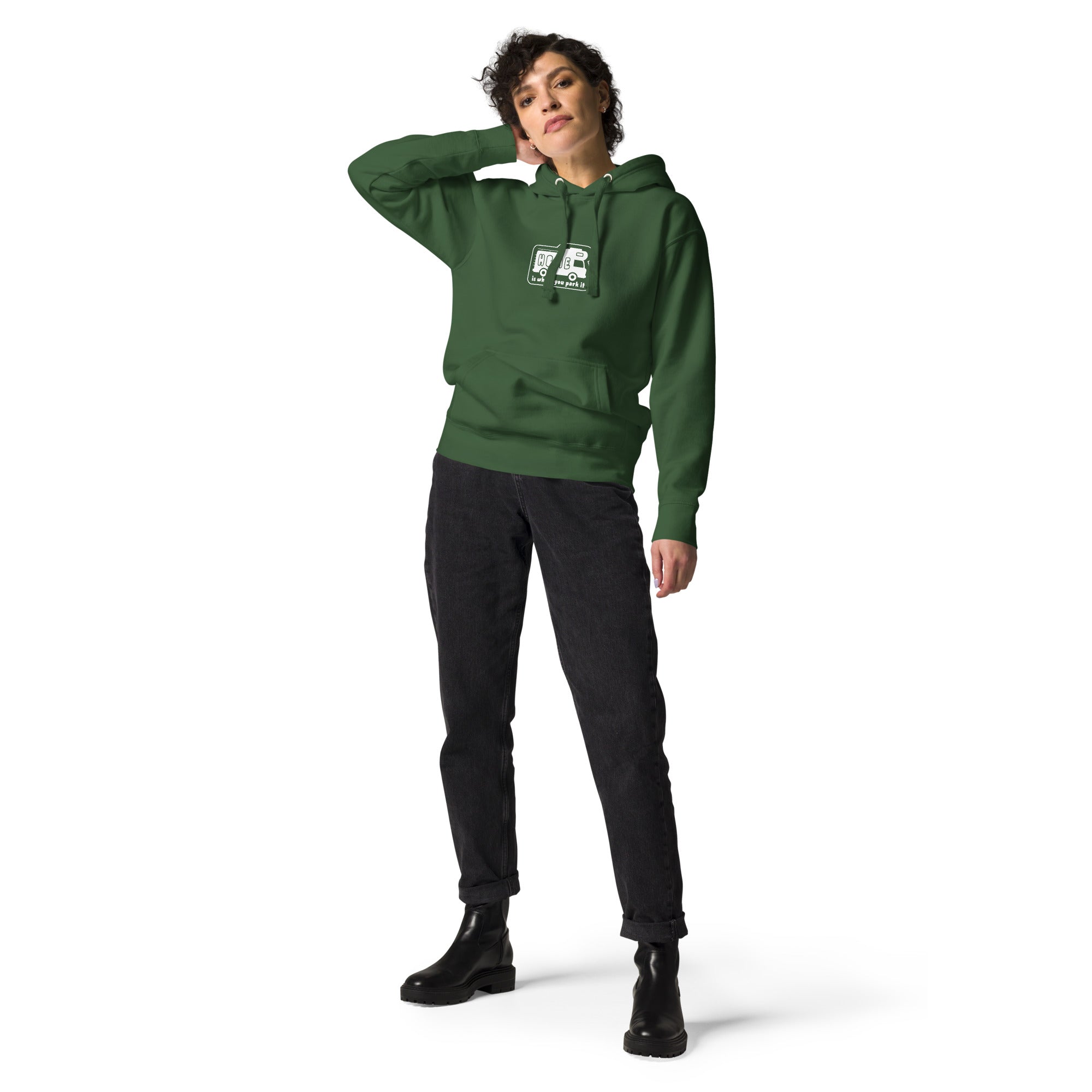 Unisex Cotton Hoodie White Camper Van Home is where you park it