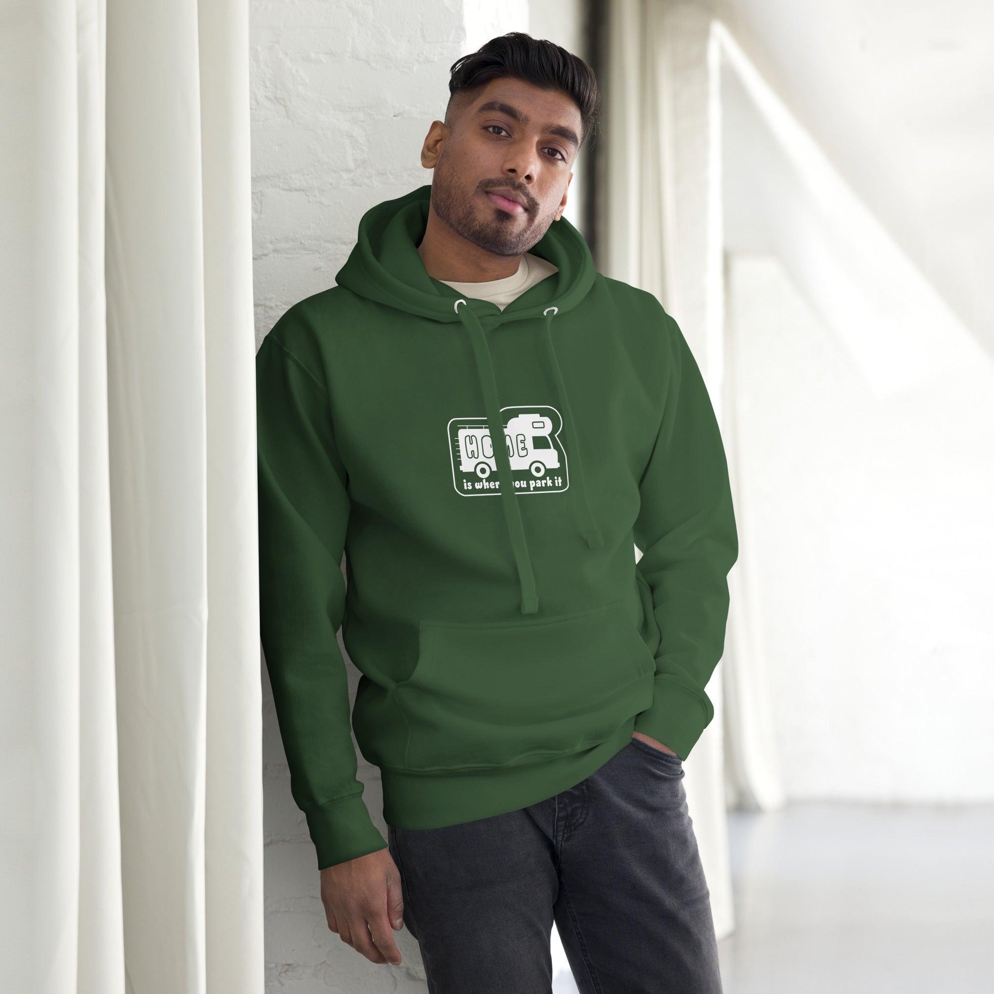 Unisex Cotton Hoodie White Camper Van Home is where you park it