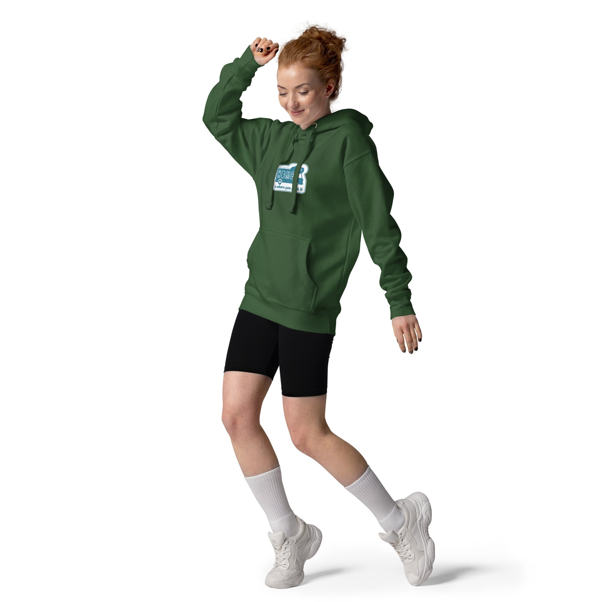 Unisex Cotton Hoodie Blue Camper Van Home is where you park it