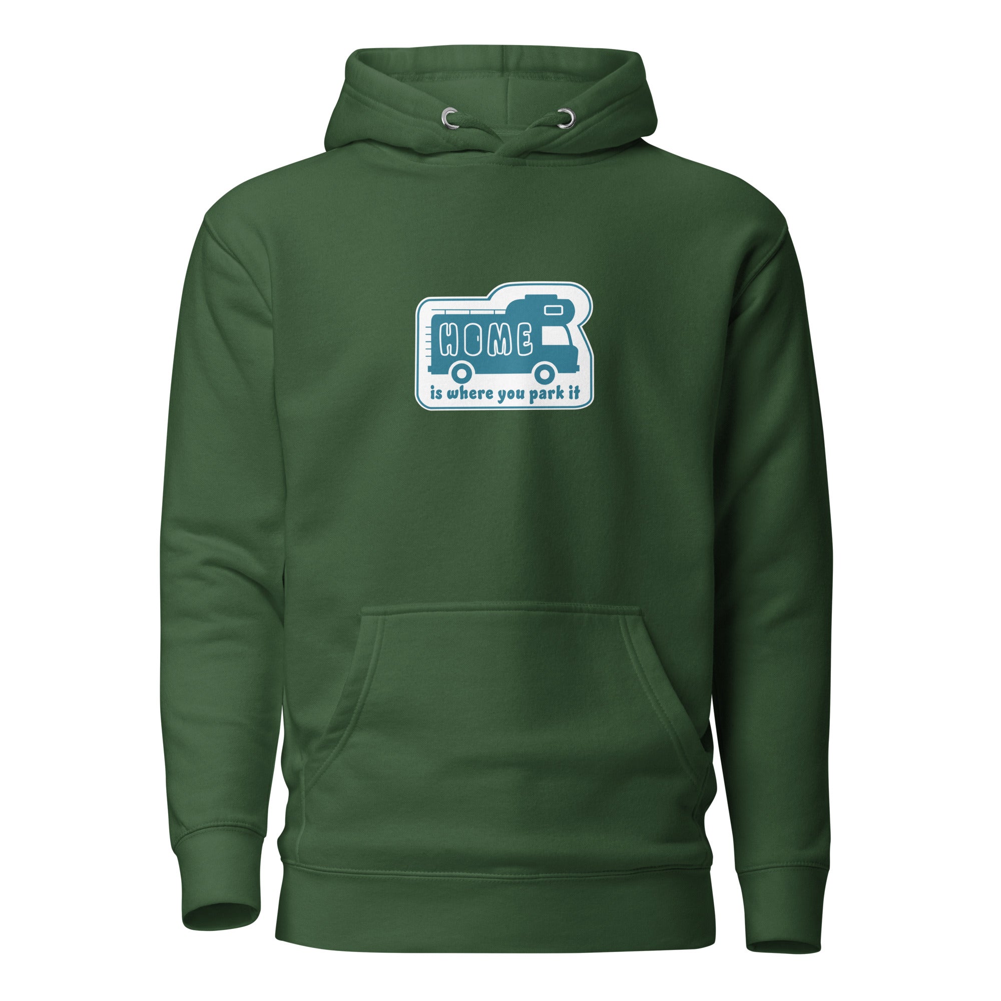 Unisex Cotton Hoodie Blue Camper Van Home is where you park it