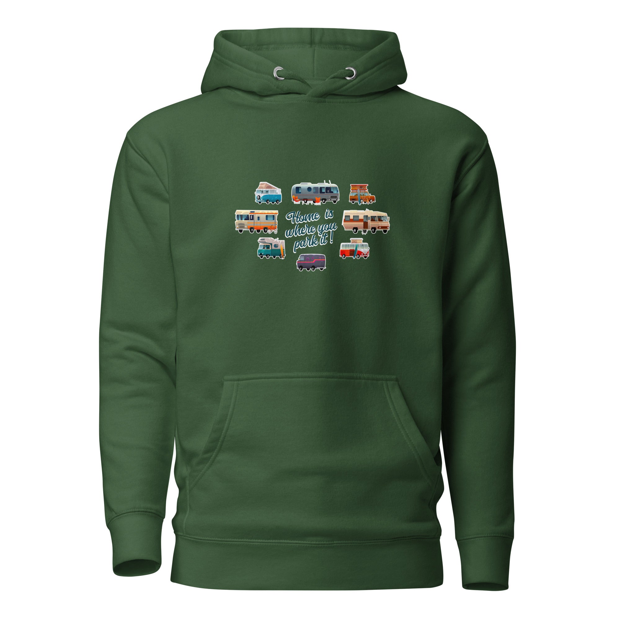 Unisex Cotton Hoodie Square Vintage Campers