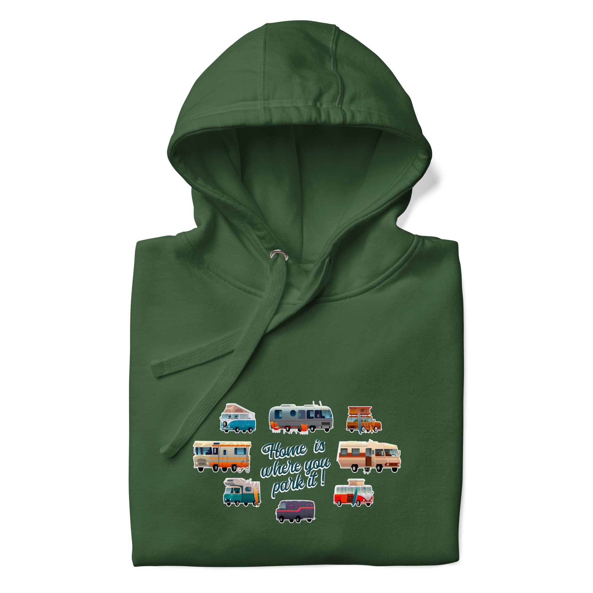 Unisex Cotton Hoodie Square Vintage Campers