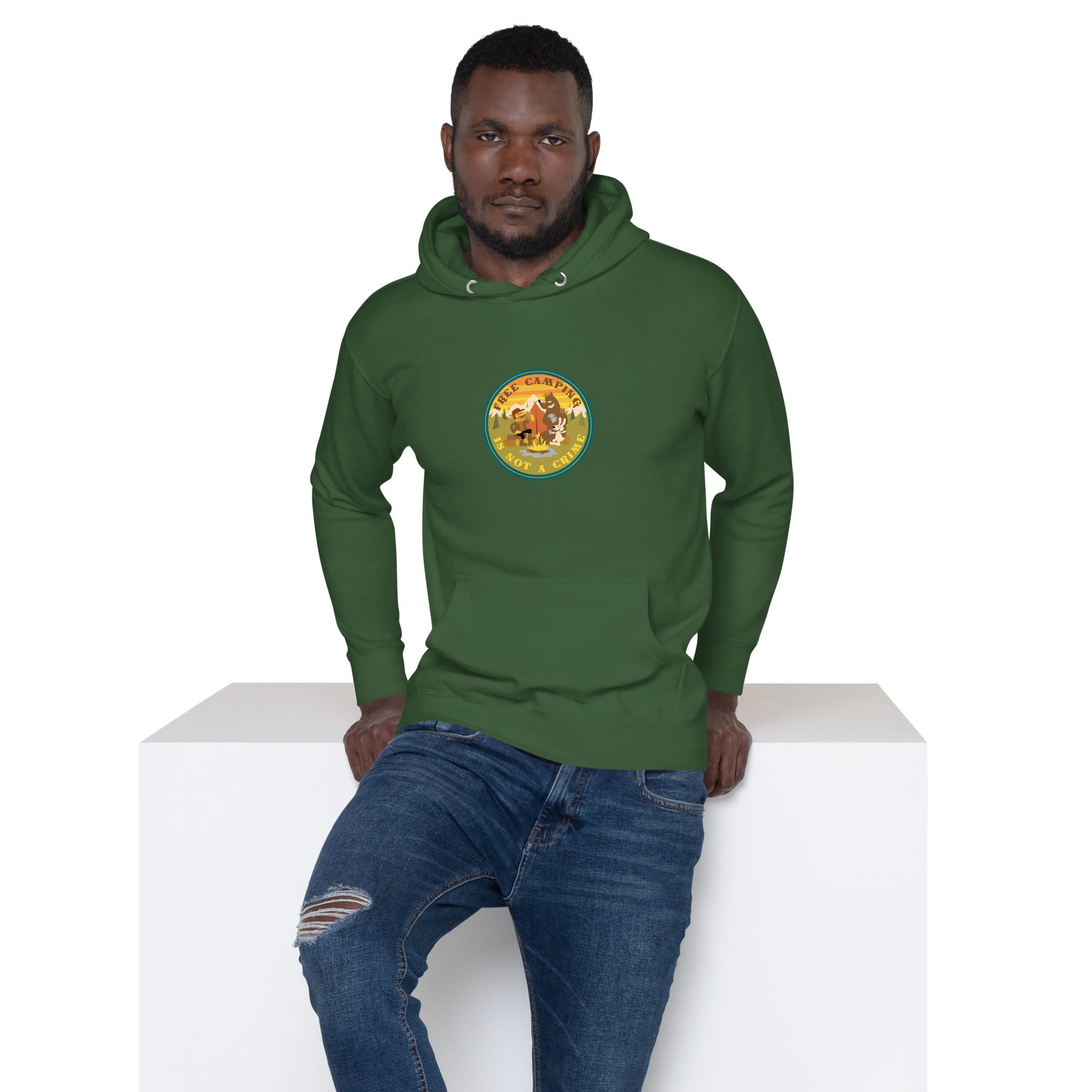 Unisex Cotton Hoodie Free camping is not a crime