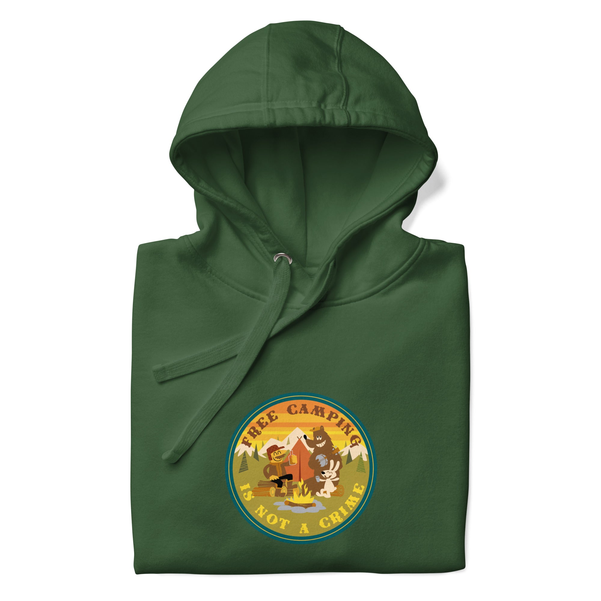 Unisex Cotton Hoodie Free camping is not a crime