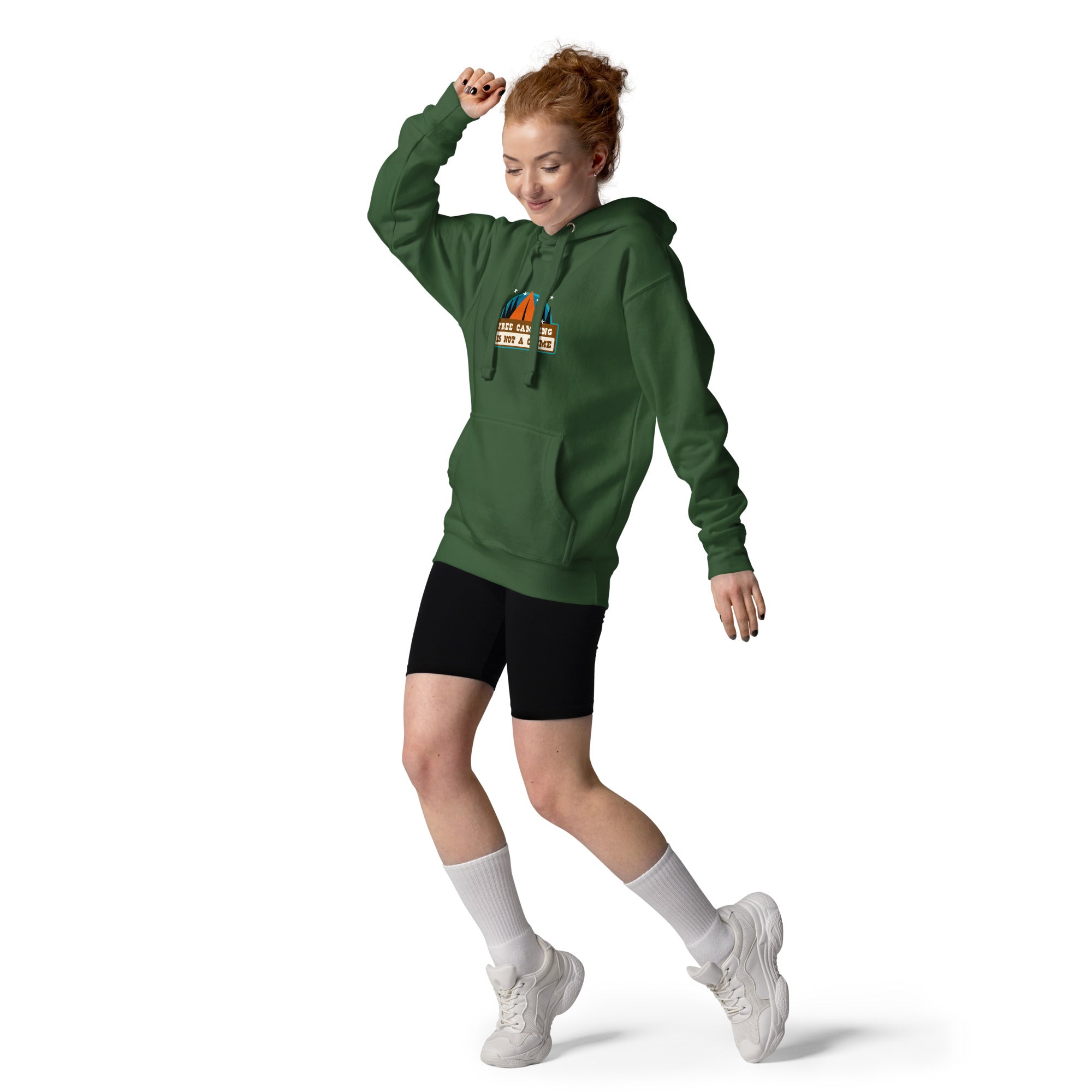 Unisex Cotton Hoodie Free camping is not a crime graphic