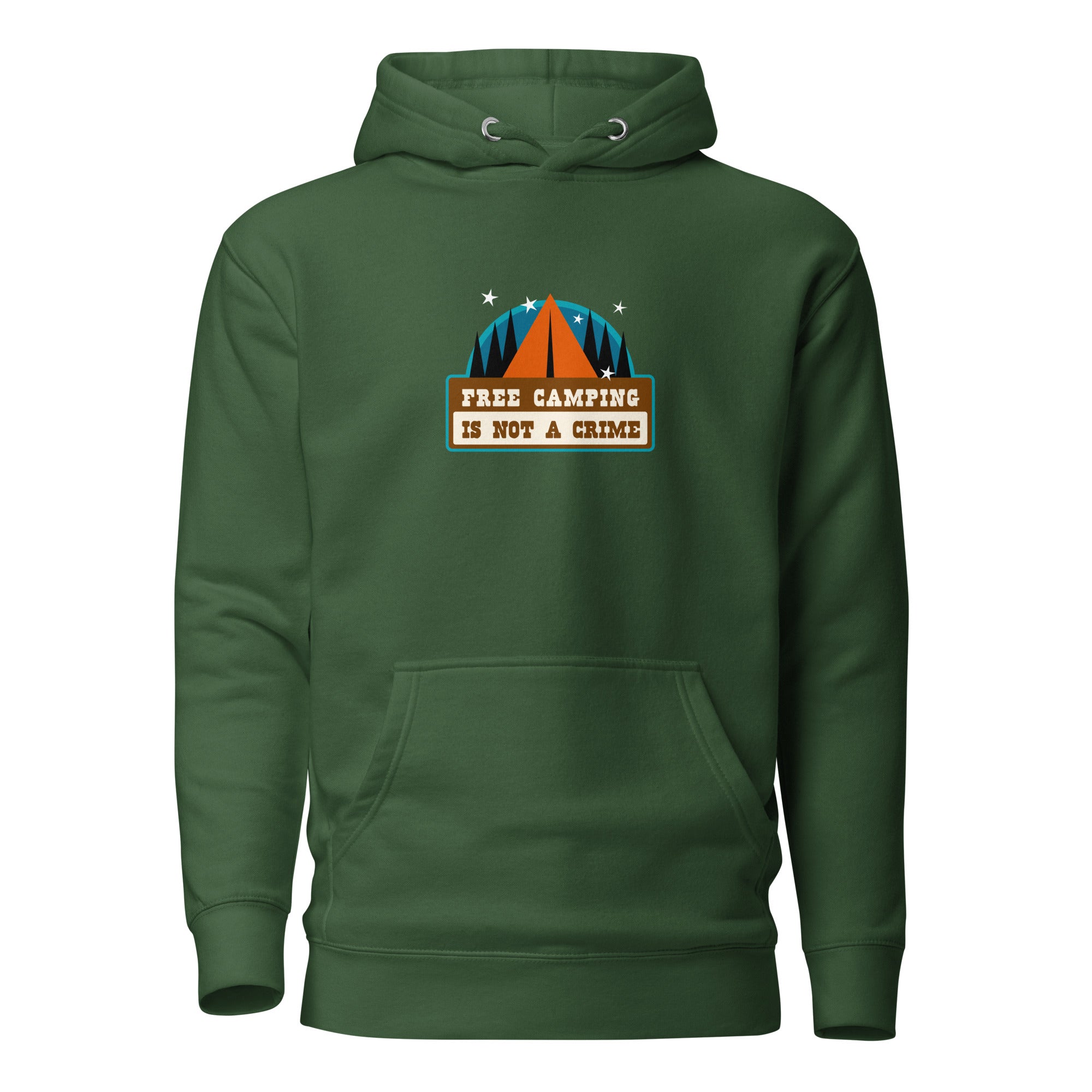 Unisex Cotton Hoodie Free camping is not a crime graphic