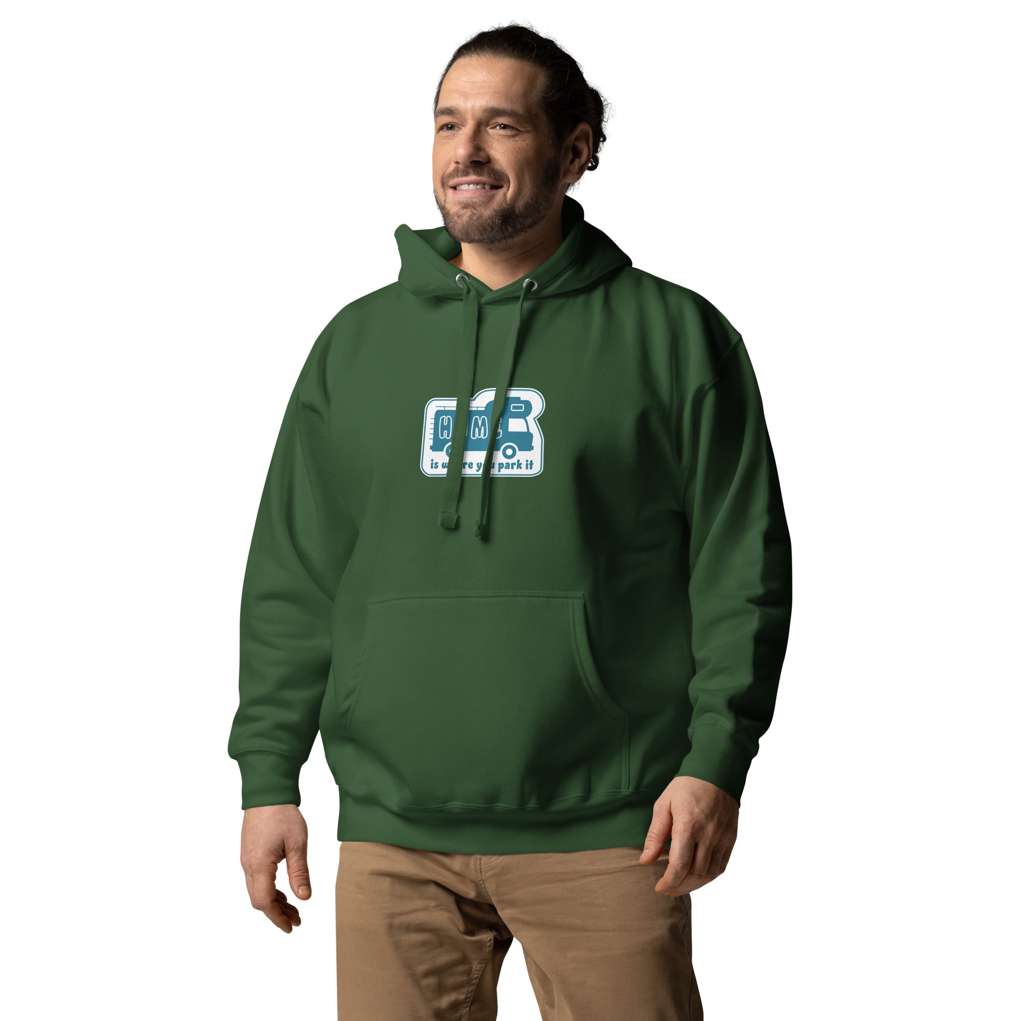 Unisex Cotton Hoodie Blue Camper Van Home is where you park it