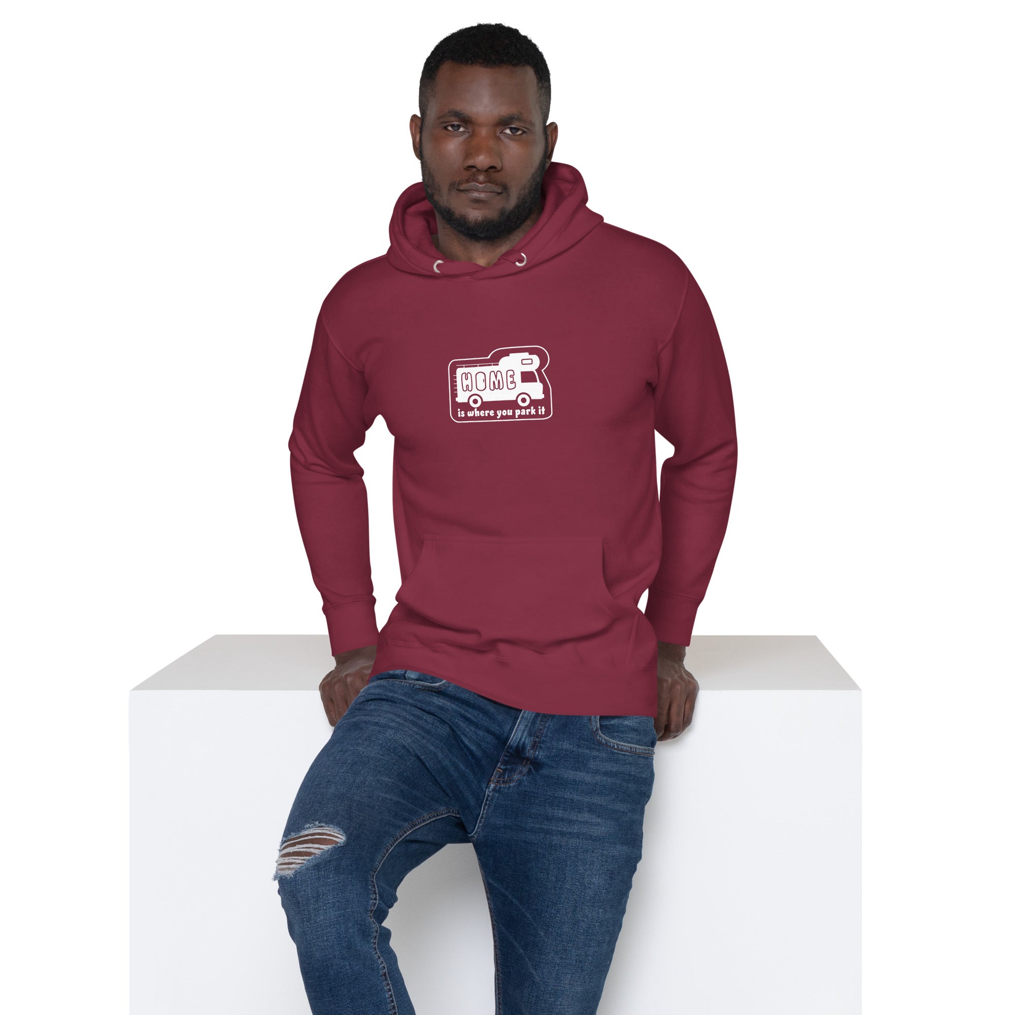 Unisex Cotton Hoodie White Camper Van Home is where you park it