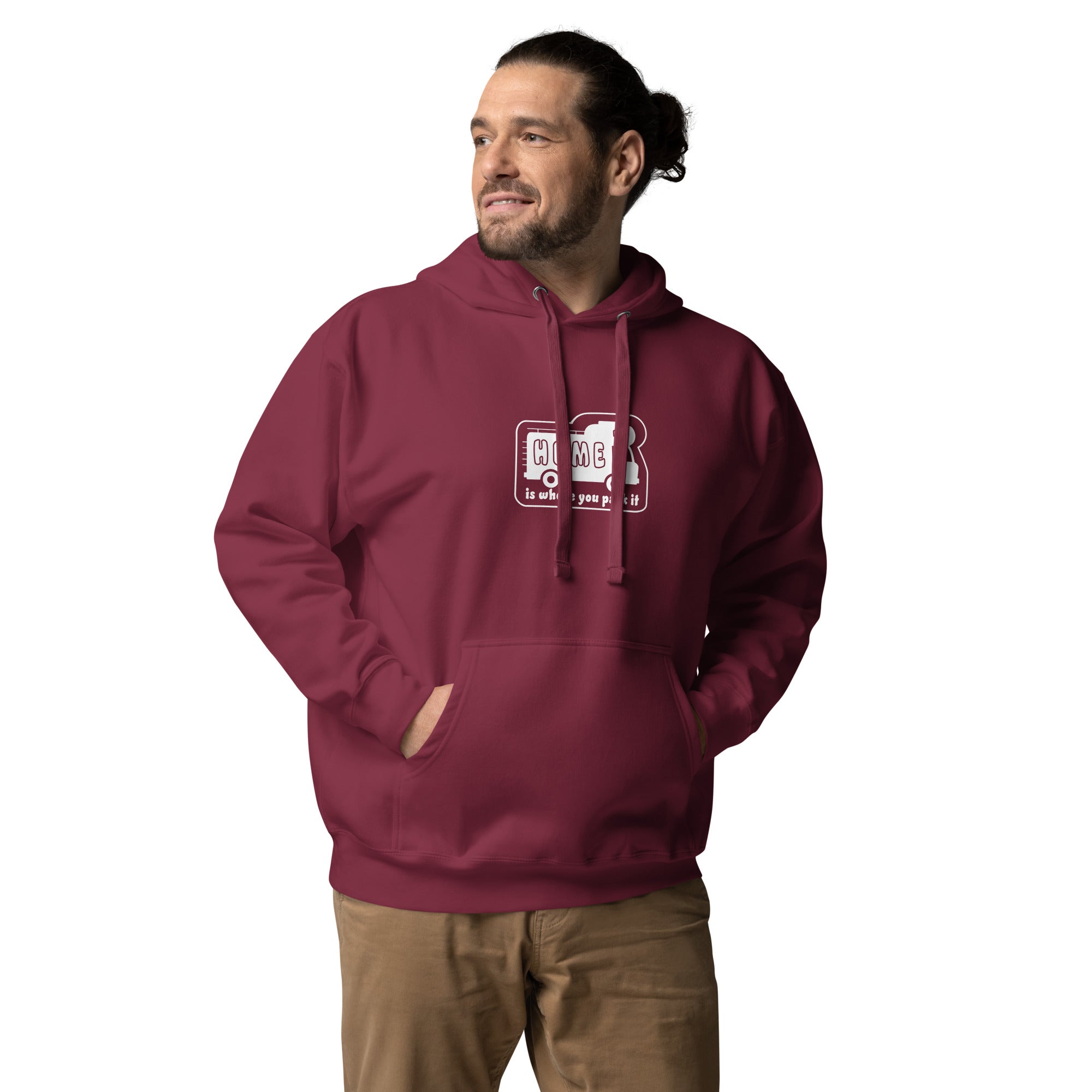 Unisex Cotton Hoodie White Camper Van Home is where you park it