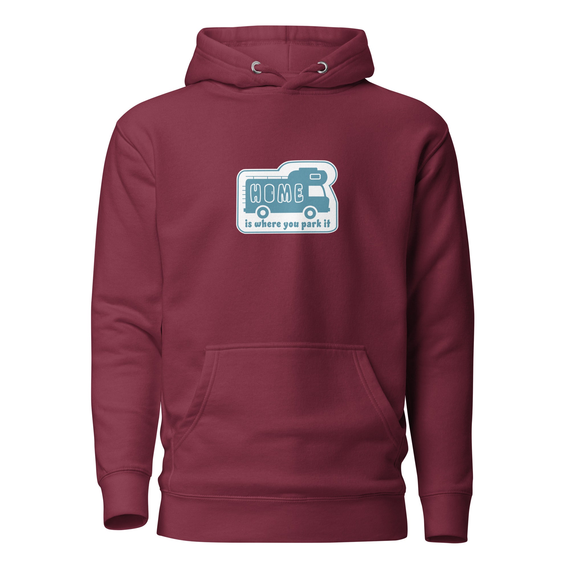 Unisex Cotton Hoodie Blue Camper Van Home is where you park it