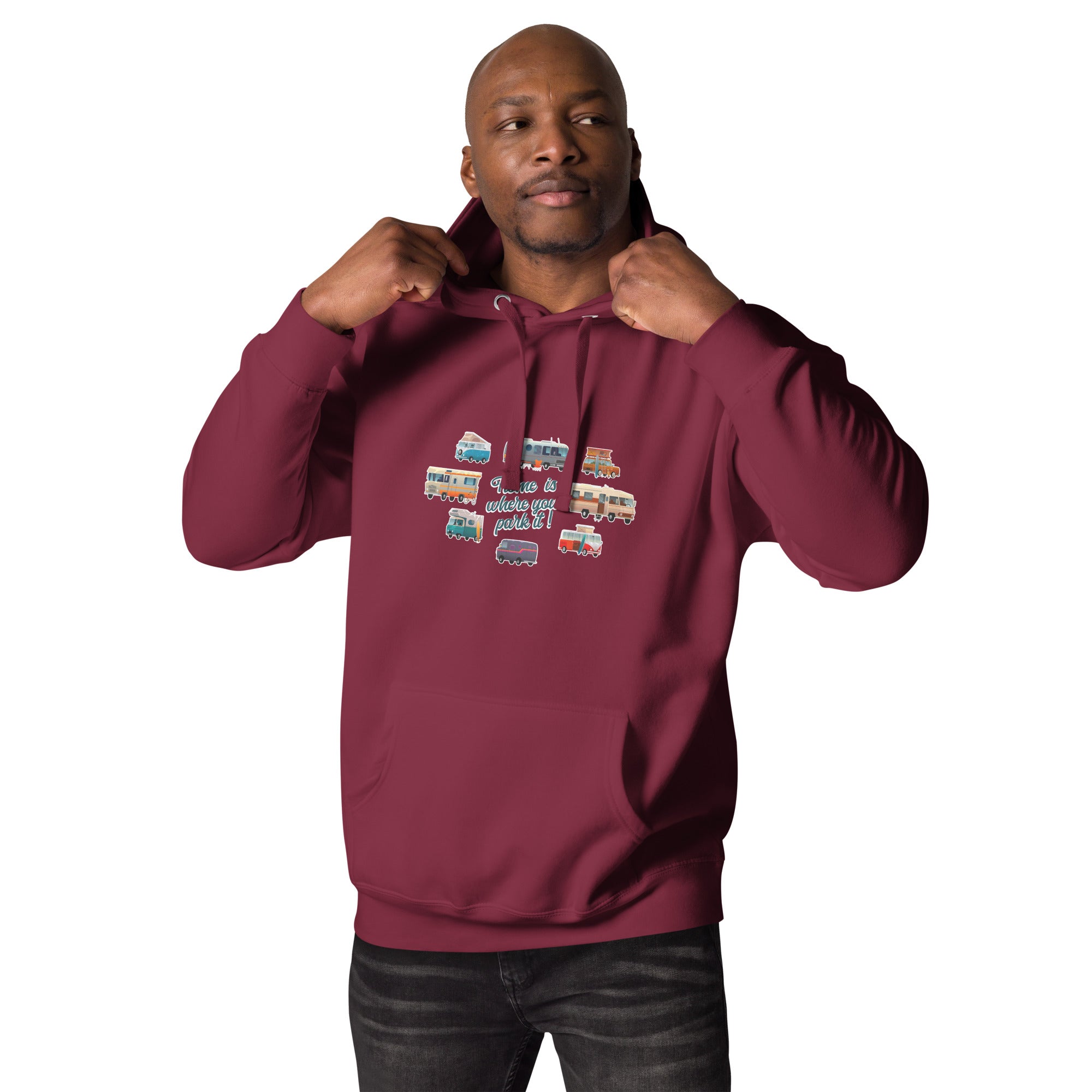 Unisex Cotton Hoodie Square Vintage Campers