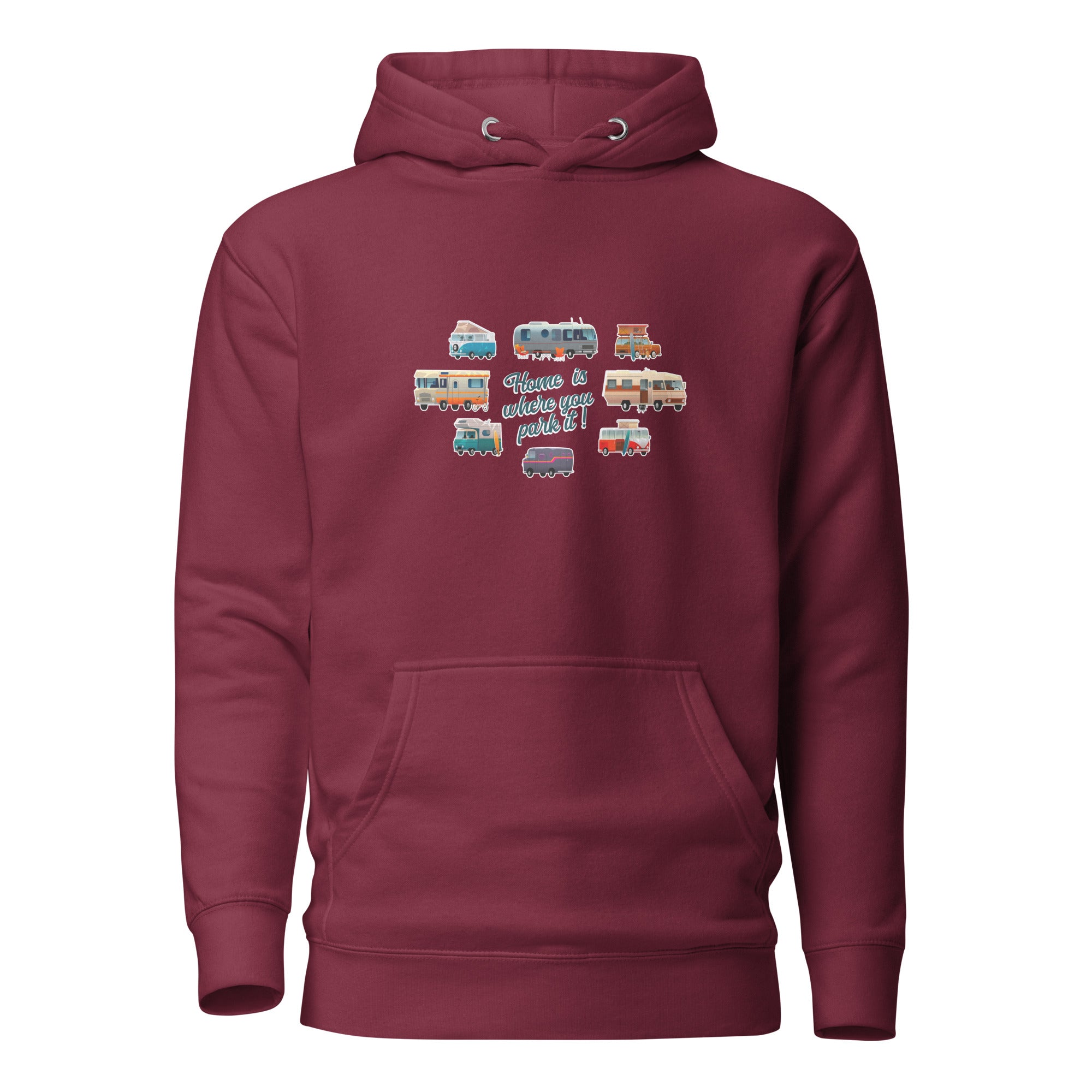 Unisex Cotton Hoodie Square Vintage Campers