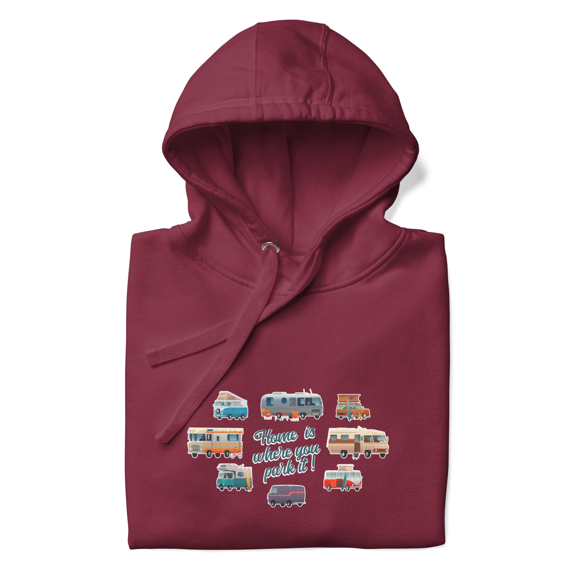 Unisex Cotton Hoodie Square Vintage Campers