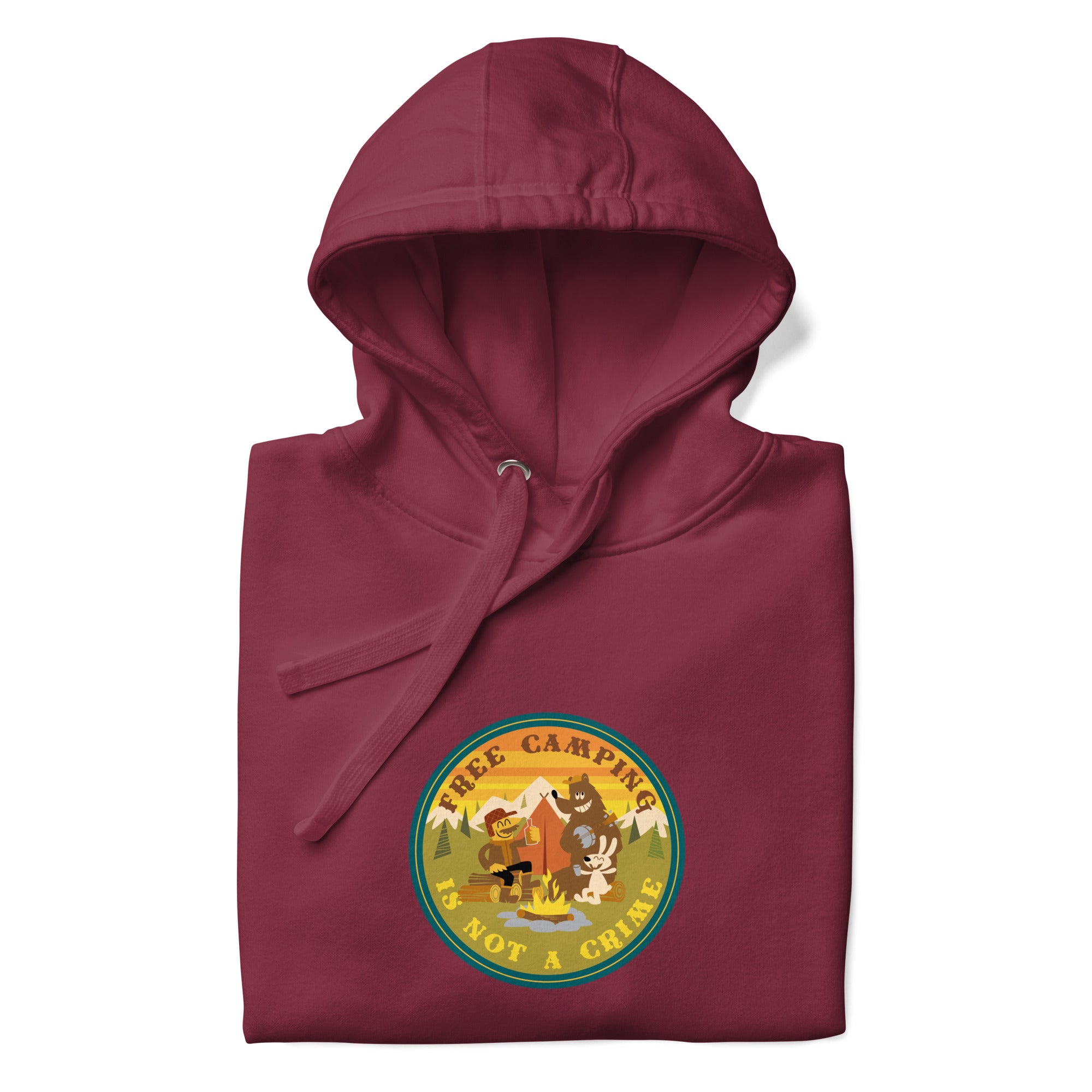 Unisex Cotton Hoodie Free camping is not a crime