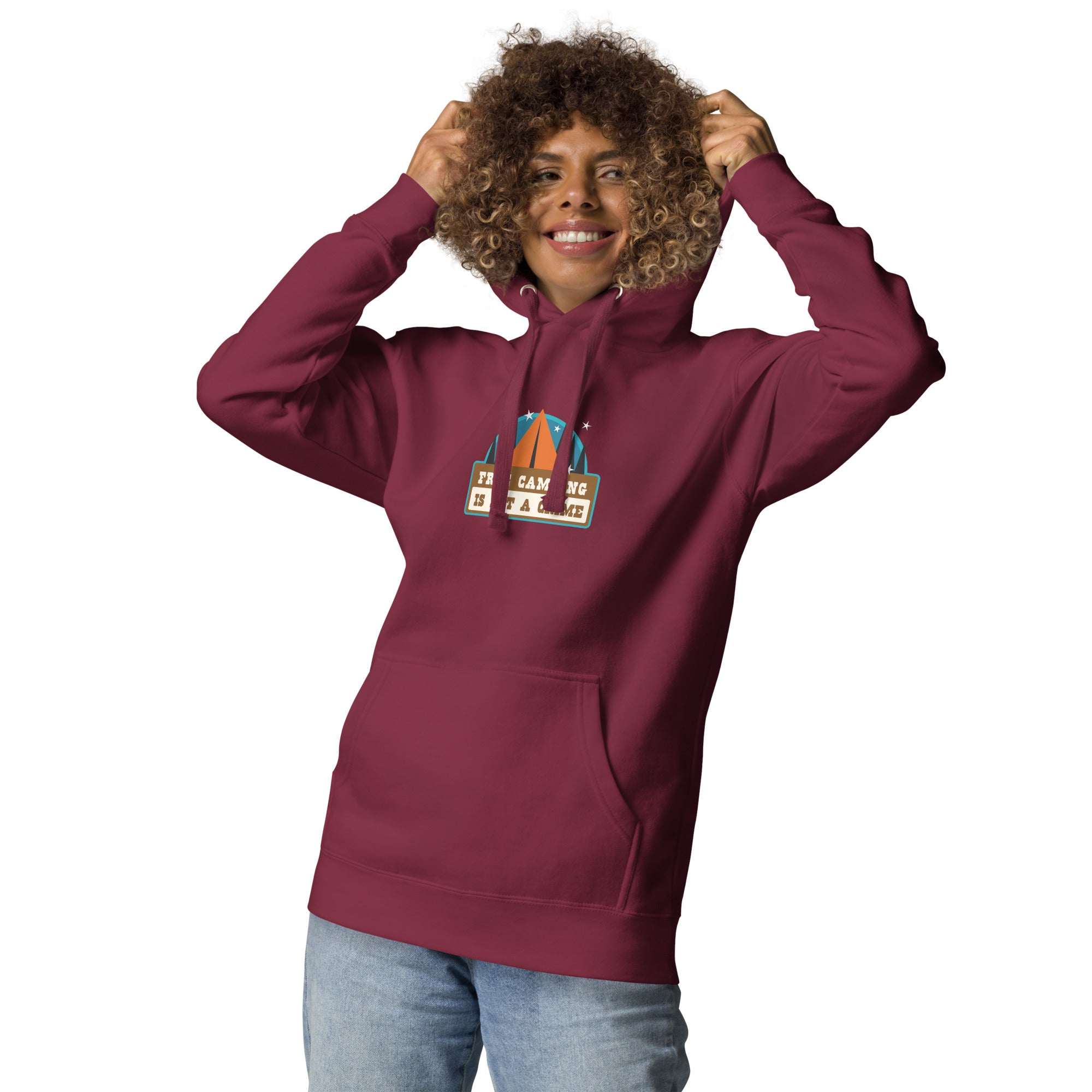 Unisex Cotton Hoodie Free camping is not a crime graphic