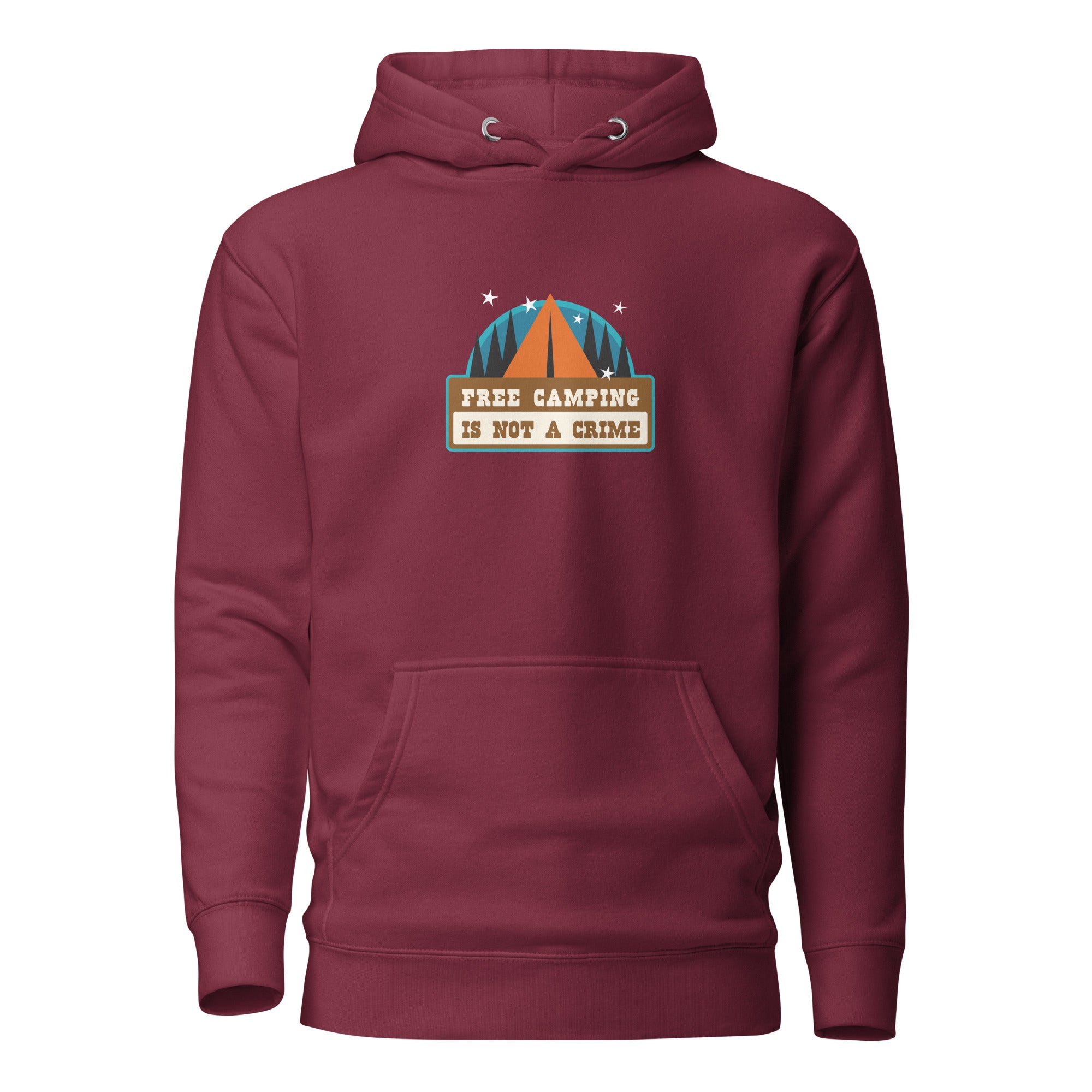 Unisex Cotton Hoodie Free camping is not a crime graphic