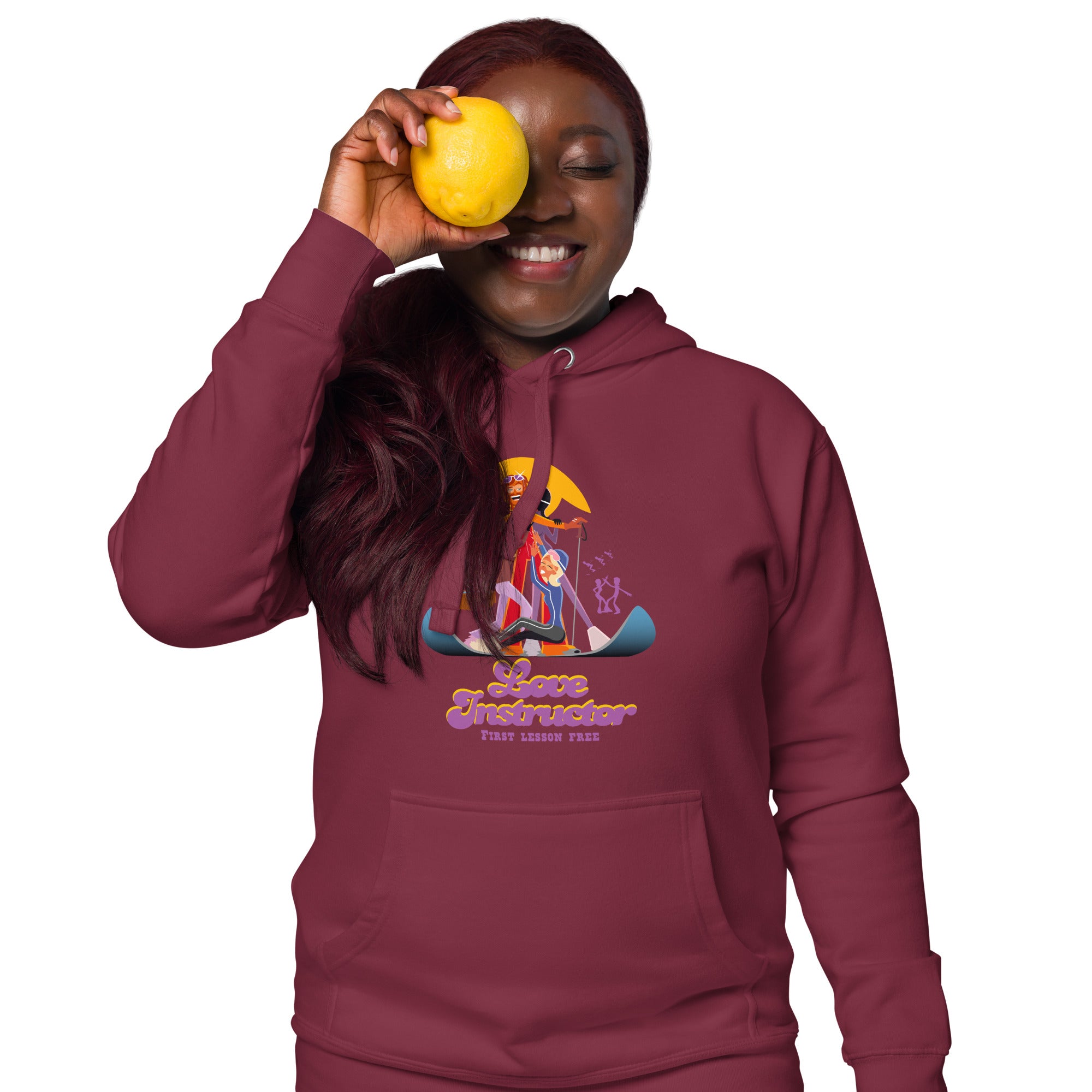 Sweat à capuche unisexe en coton Love Instructor First Lesson free