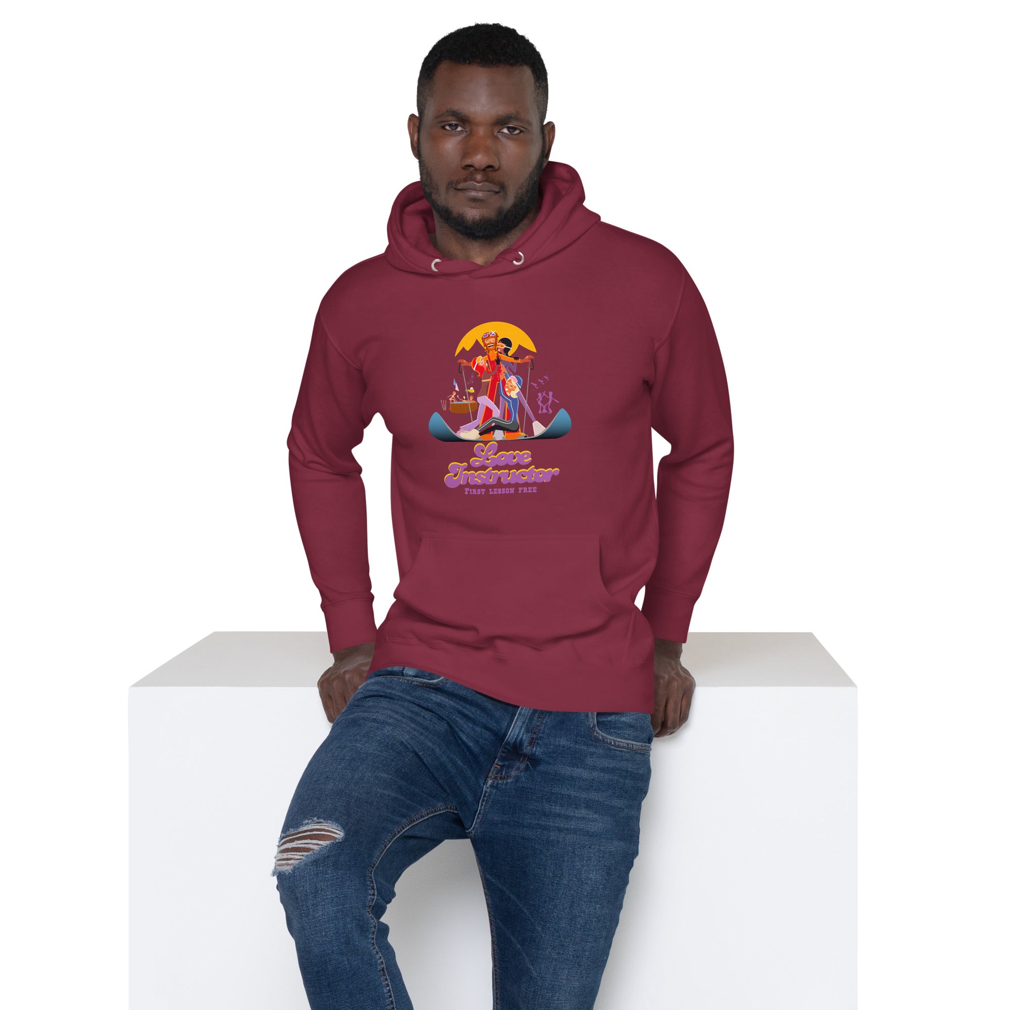Sweat à capuche unisexe en coton Love Instructor First Lesson free