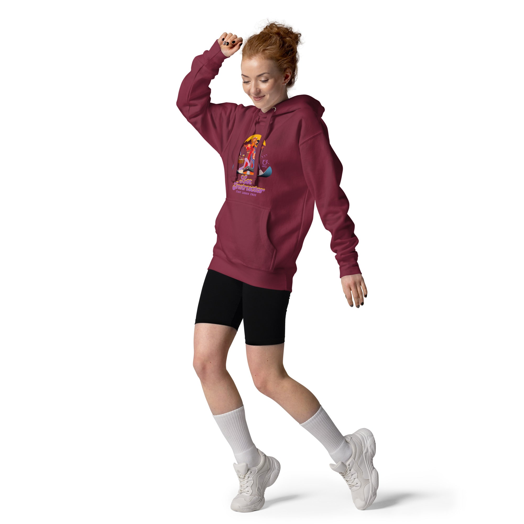Sweat à capuche unisexe en coton Love Instructor First Lesson free